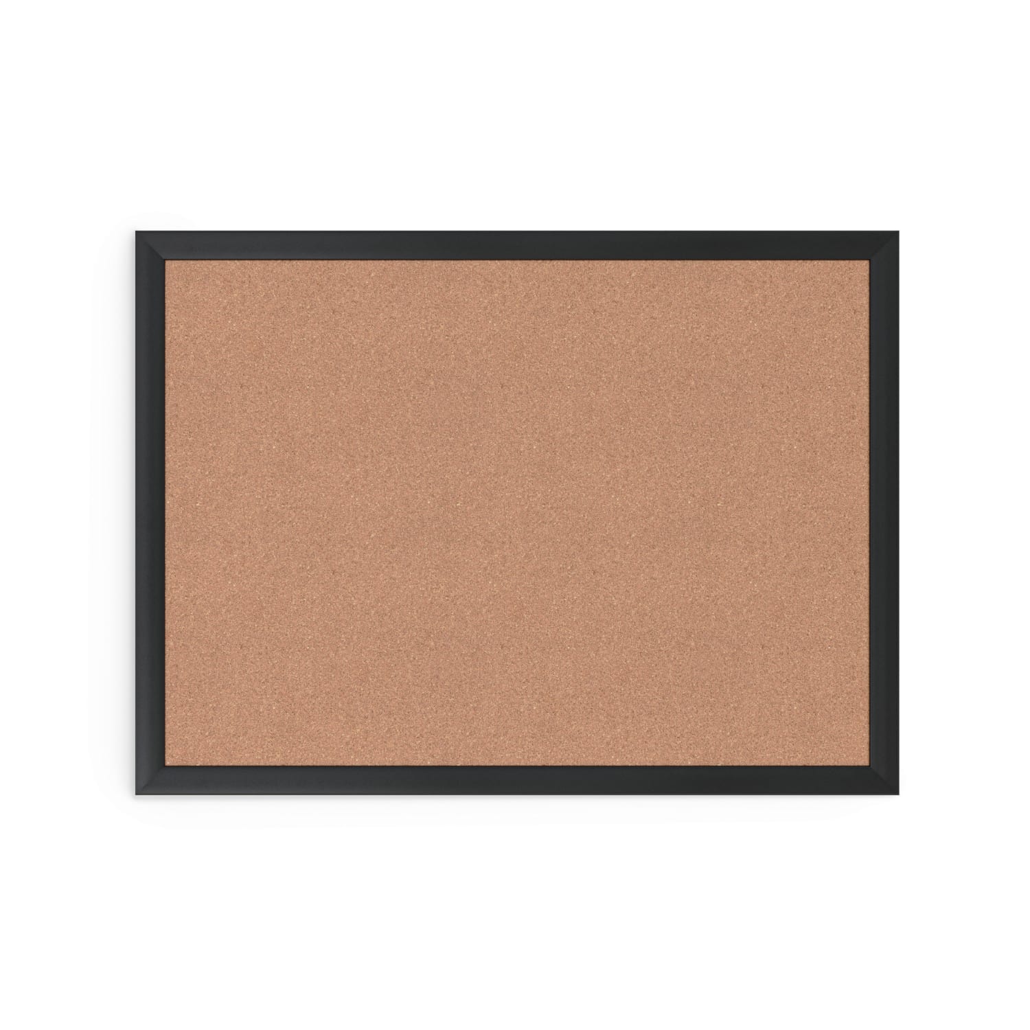 U Brands Cork Bulletin Board, 24in X 18in, Black Aluminum Frame, Actual Size 23in X 17in (2879U00-01)