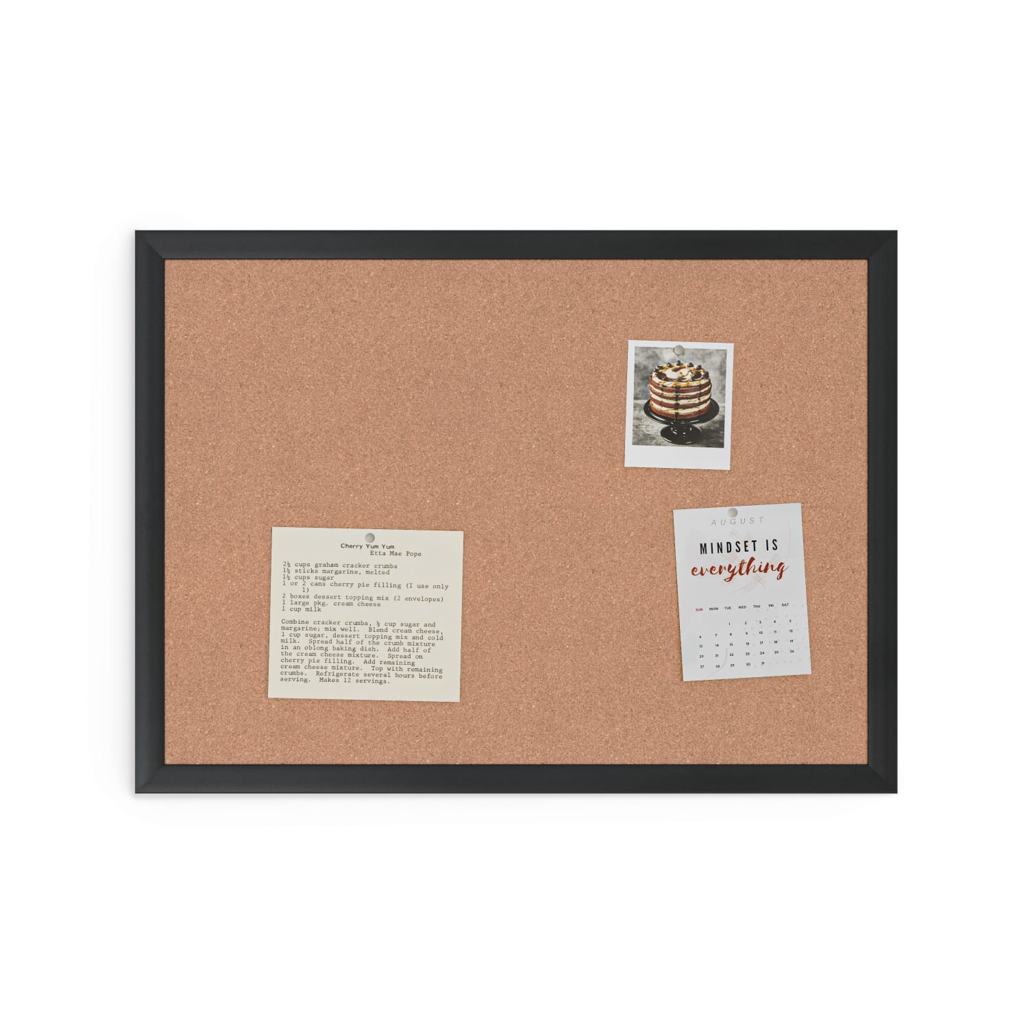 U Brands Cork Bulletin Board, 24in X 18in, Black Aluminum Frame, Actual Size 23in X 17in (2879U00-01) - Image 5