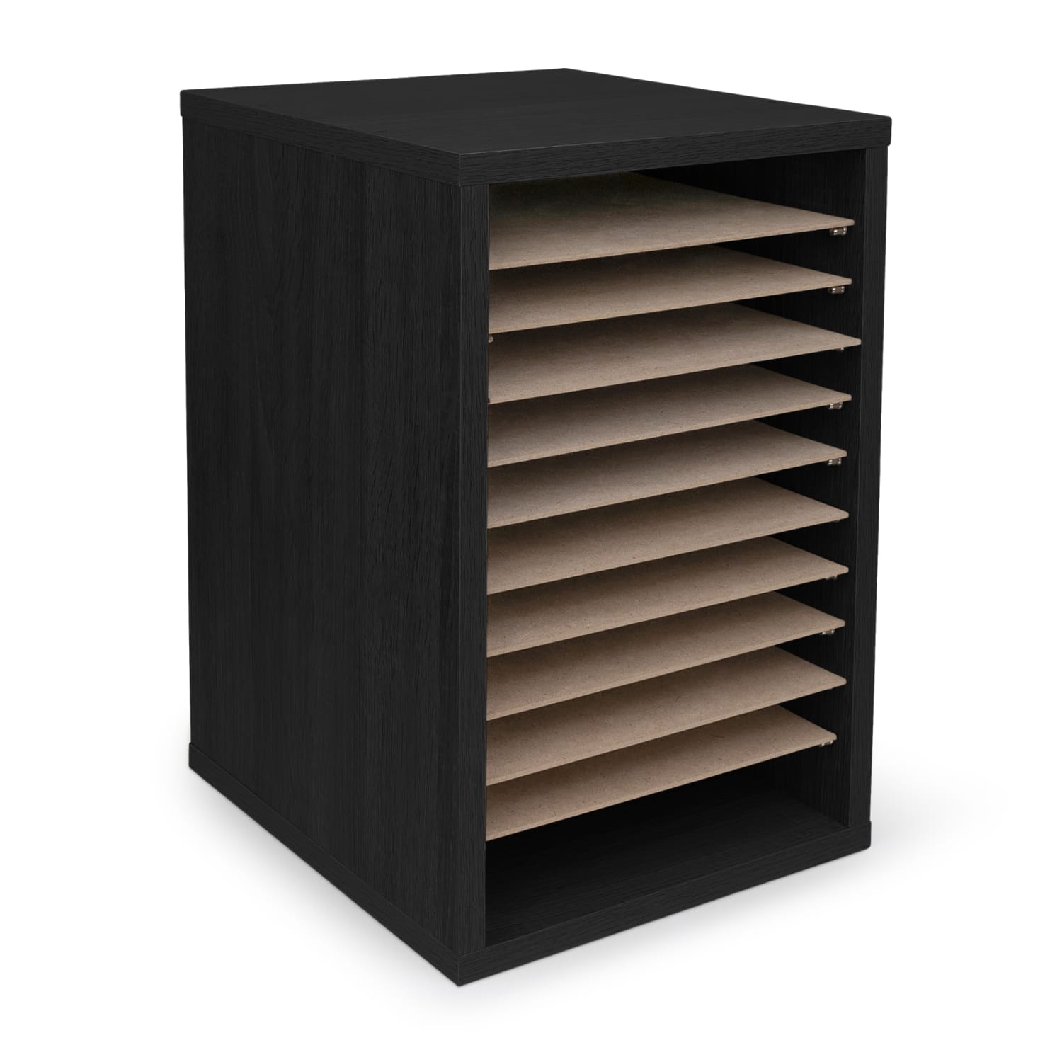 Alpine 11-Compartment Vertical File Organizer, 16-1/4inH x 10-3/4inW x 11-13/16inD, Black - Image 3