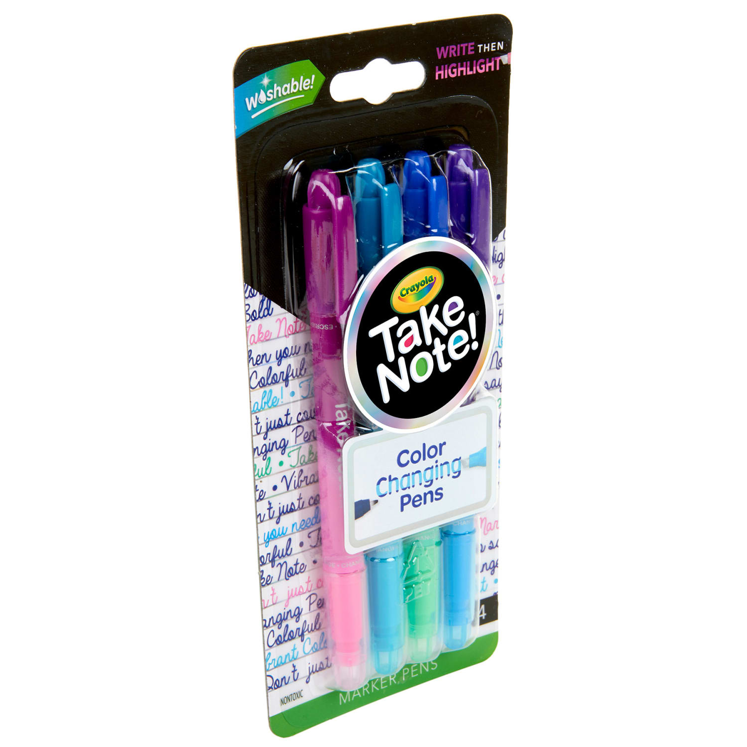 Crayola Take Note! Dual Ended Color Changing Pens, 4 Per Pack, Set Of 3 Packs - Image 4