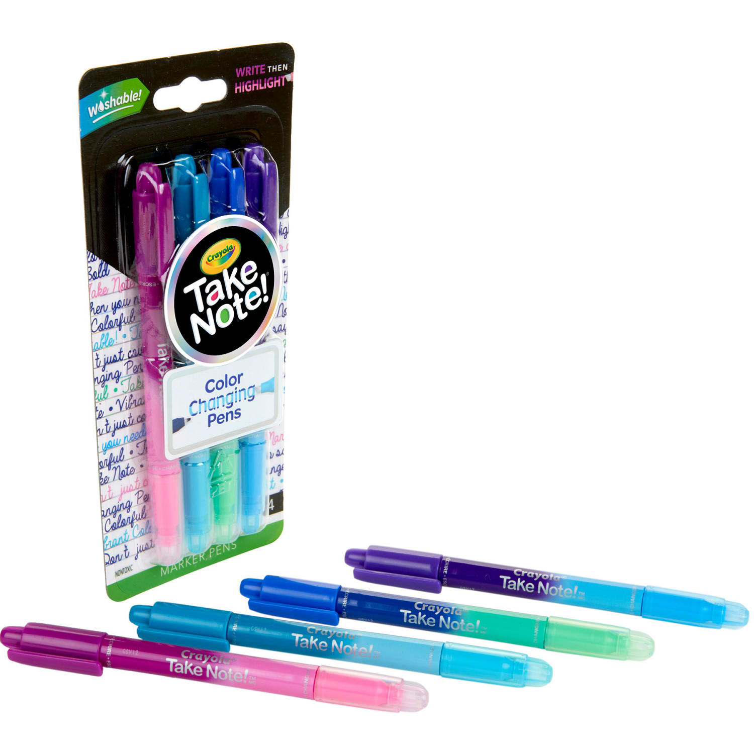 Crayola Take Note! Dual Ended Color Changing Pens, 4 Per Pack, Set Of 3 Packs - Image 5