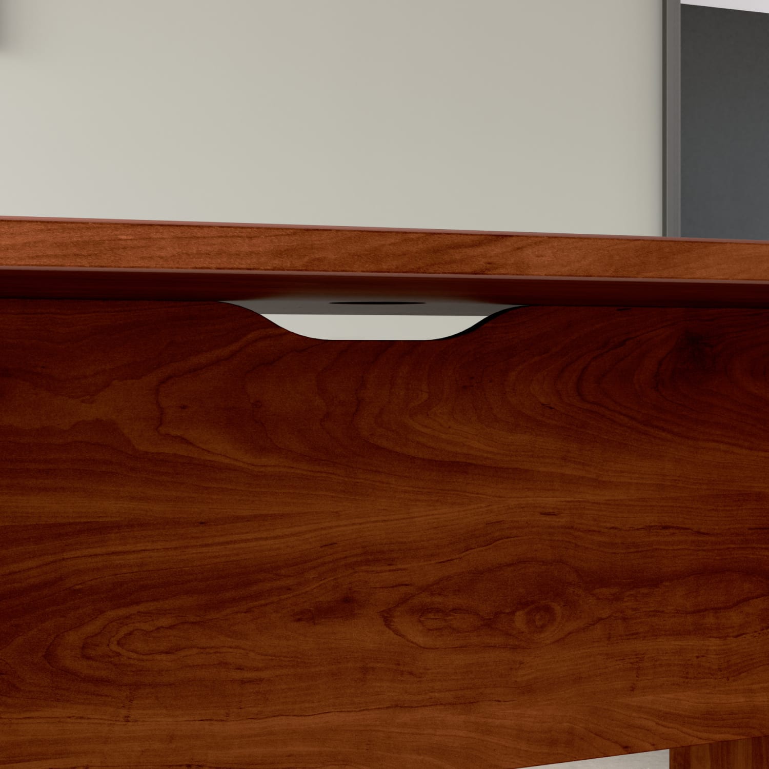 Bush Business Furniture 120-inch Office Conference Table with Wood Base, Hansen Cherry, Standard Delivery - Image 6