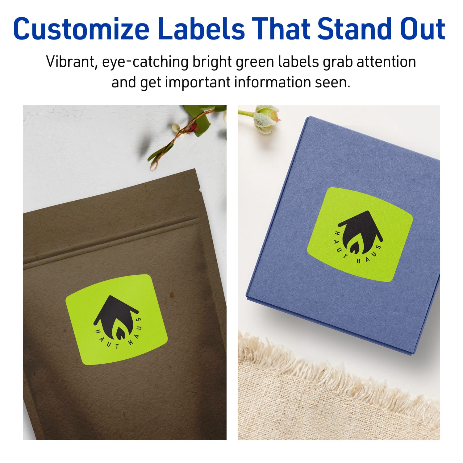 Avery Print-To-The-Edge Labels With Sure Feed Technology, 94124-BGP80, Arched Square, 2in x 2-3/16in, Matte Bright Green, Pack of 960 - Image 4