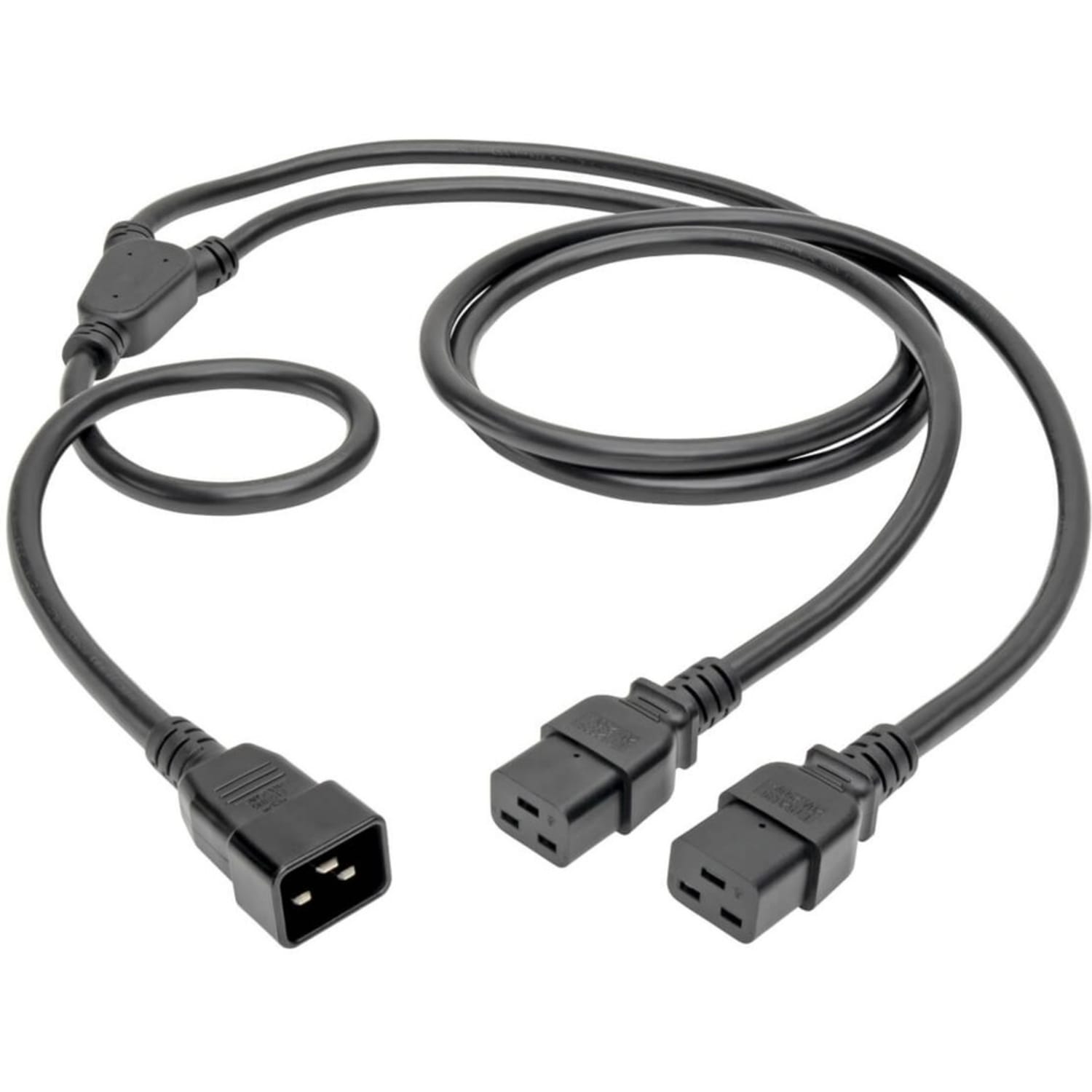 Tripp Lite 6ft Power Cord Extension Y Splitter Cable C19 to C20 20A 12AWG 6ft, P0360062C19 - Image 3