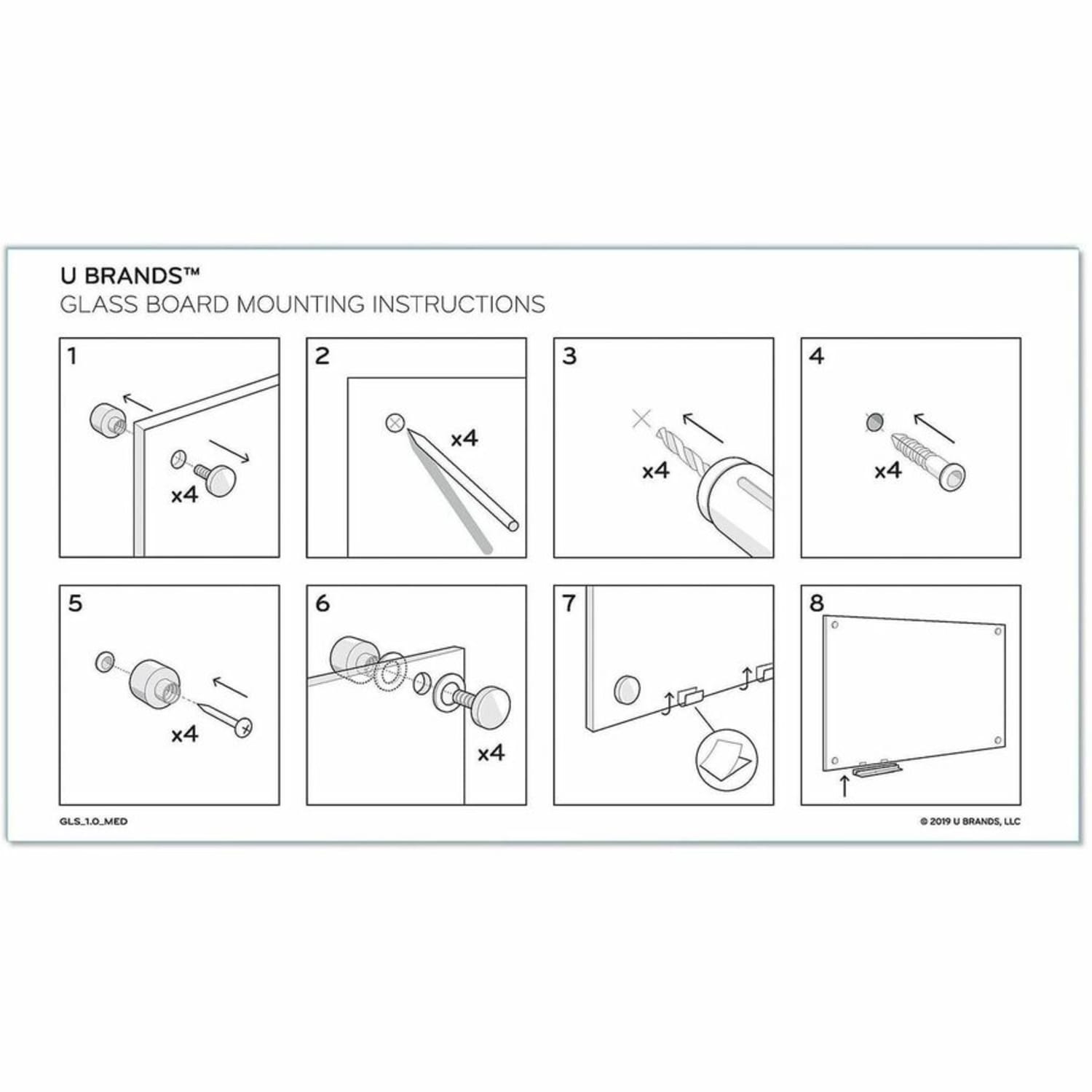 U Brands Dry Erase Board, 72inW x 48inH, Horizontal/Vertical, 1 Each, 3974U0001 - Image 6