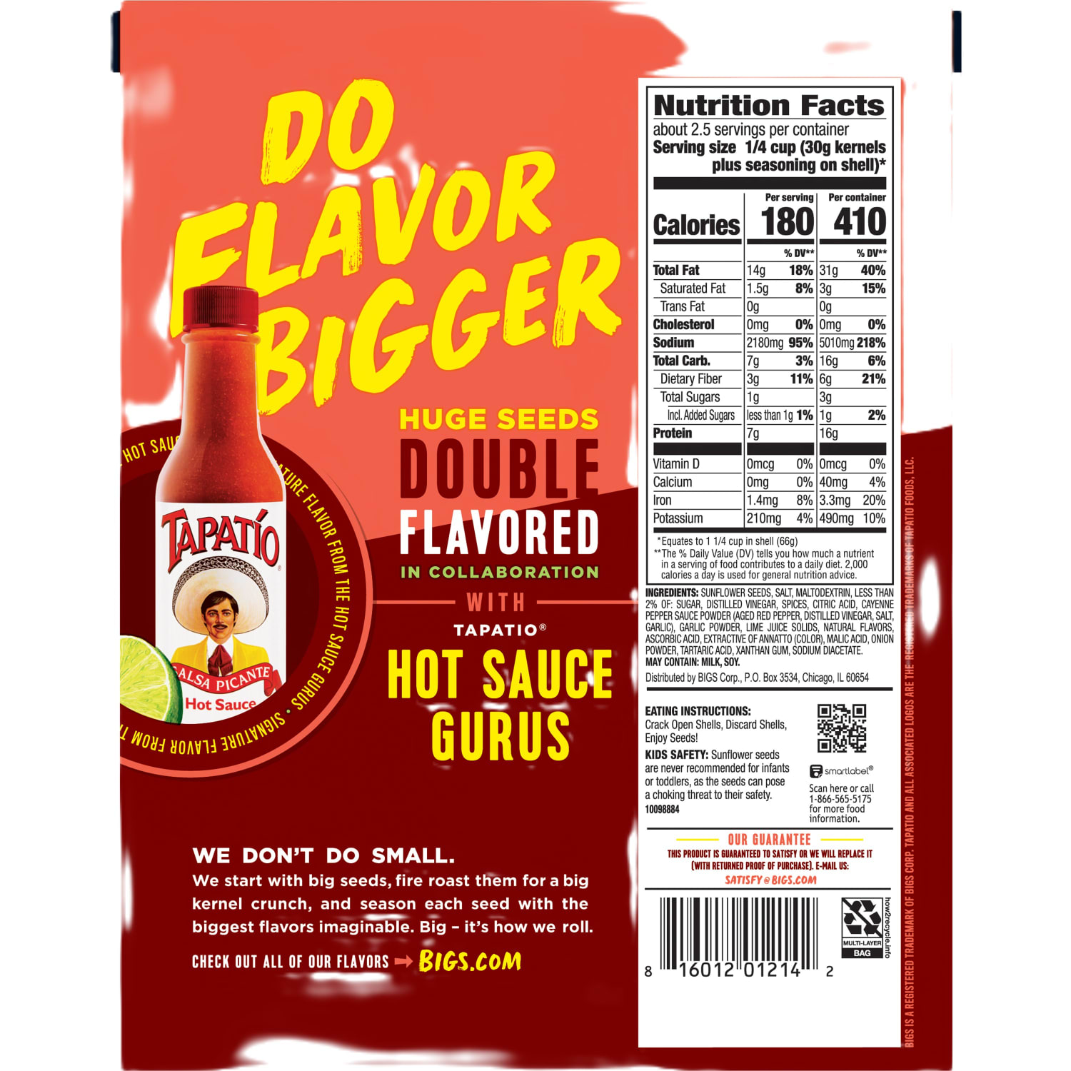 Bigs Chile Limon Sunflower Seed Bags, 5.35 Oz, Pack Of 12 Seed Bags - Image 3