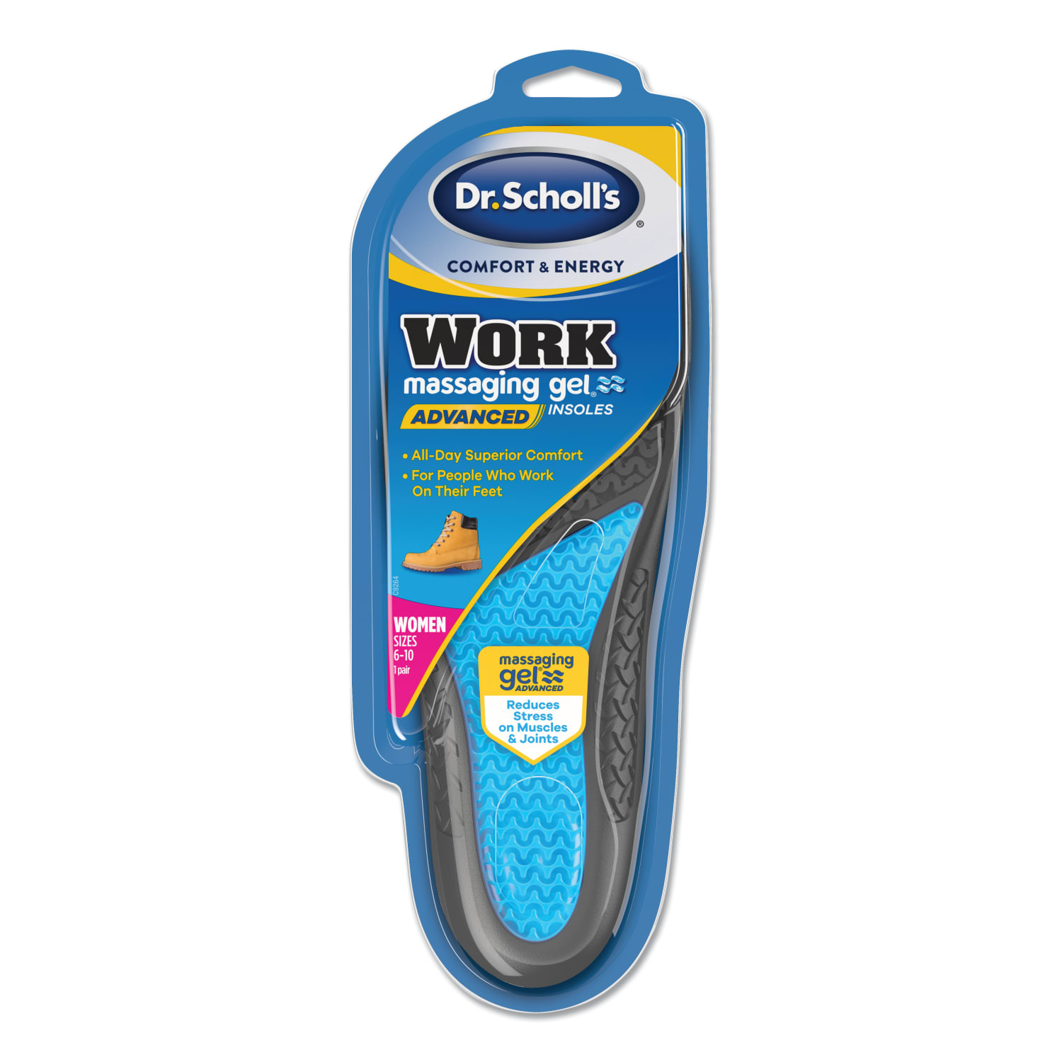 Dr. Scholl"s Womens Comfort And Energy Massaging Gel Insoles, Sizes 6 To 11 - Image 3