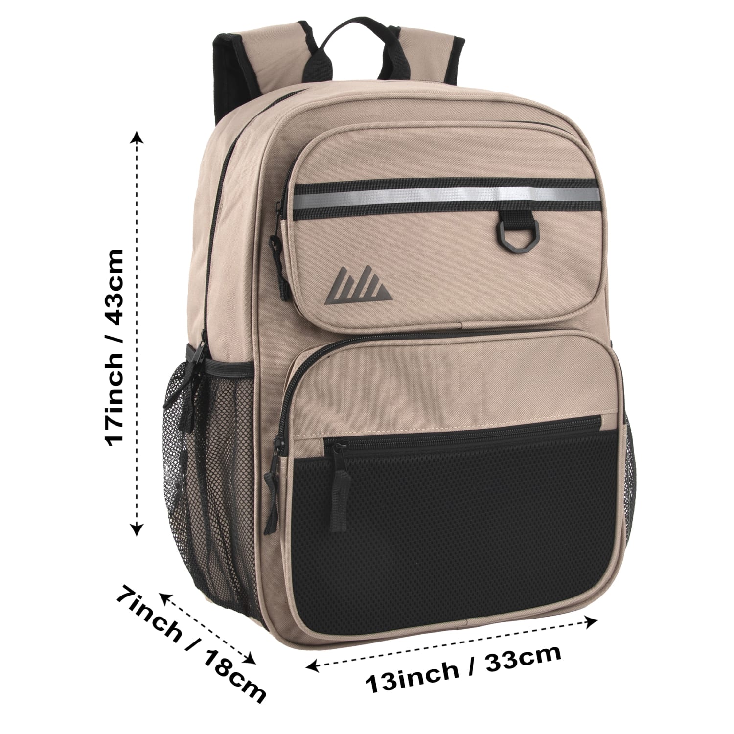 Summit Ridge Reflective Backpacks, Black/Blue/Red/Gray/Tan, Pack Of 24 Backpacks - Image 5