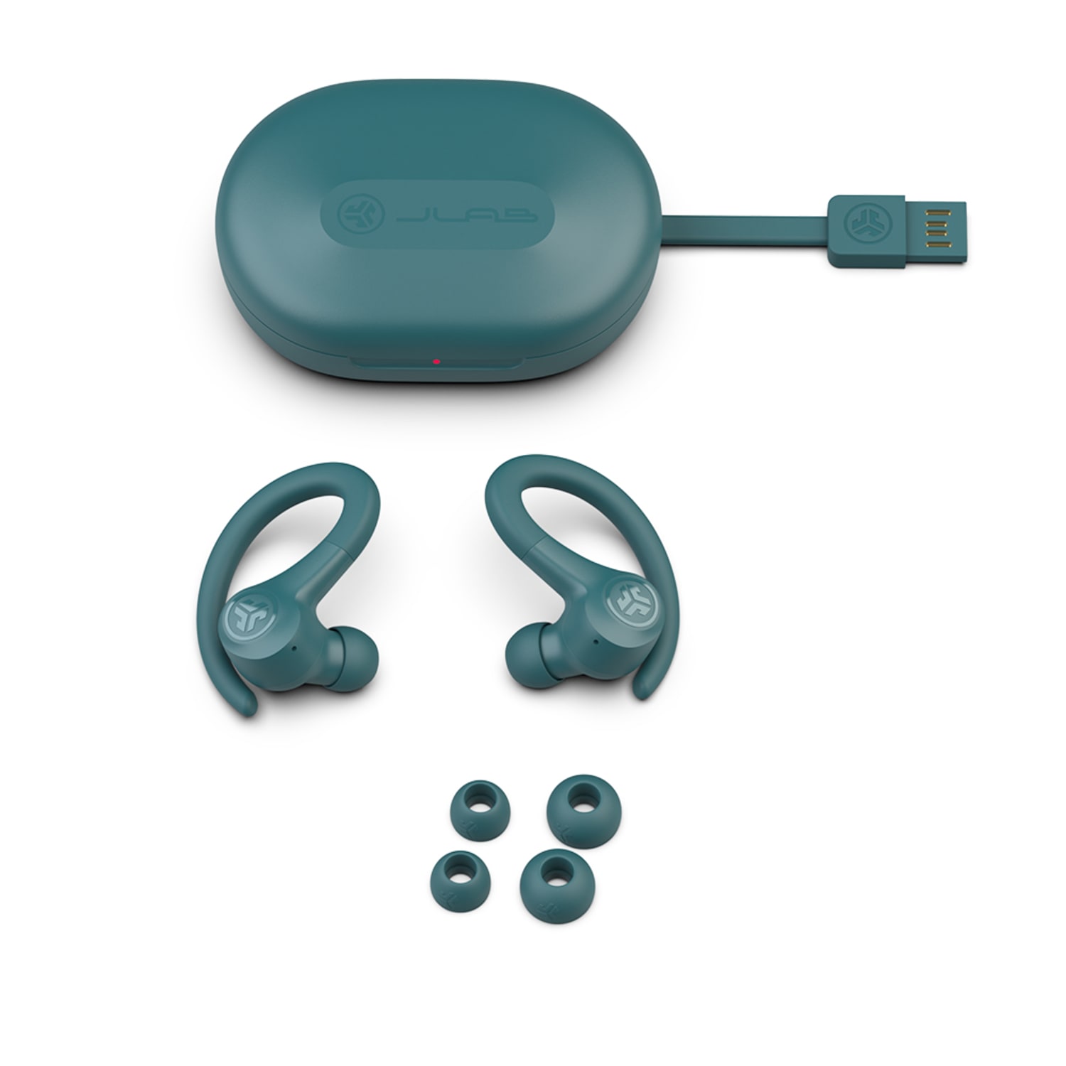 JLab Audio GO Air Sport True Wireless Bluetooth Earbuds, Teal - Image 4