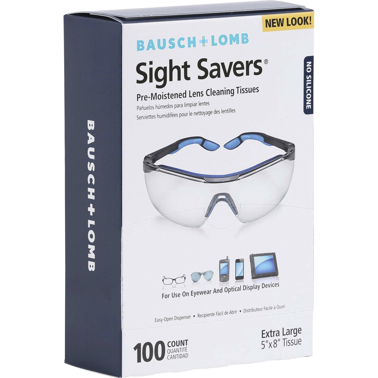 Bausch & Lomb Sight Savers Lens Cleaning Tissues, 8in x 5in, 100 Tissues Per Box, Pack Of 2 Boxes - Image 3