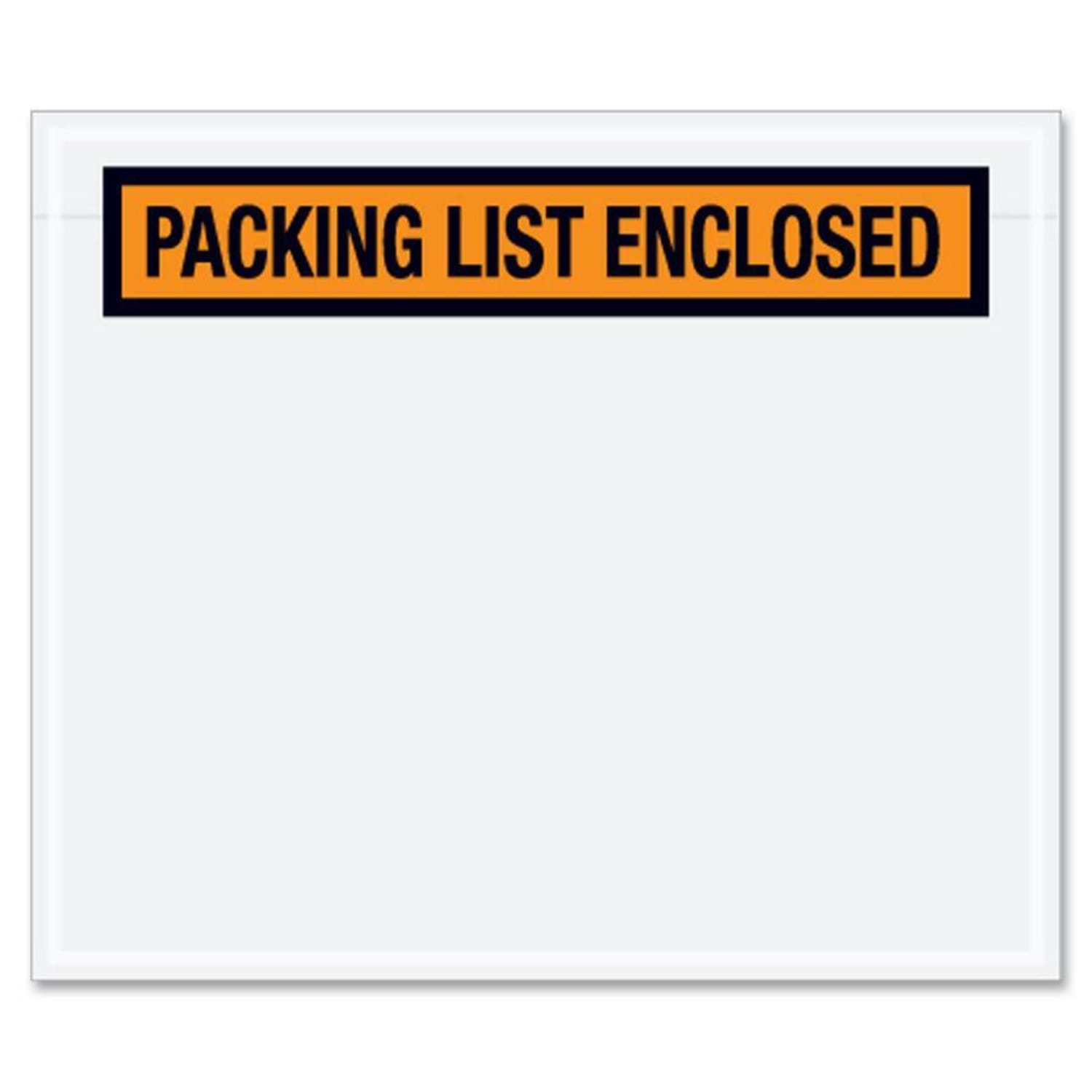 Tape Logic "Packing List Enclosed" Envelopes, Panel Face, 6 1/2in x 5in, Orange, Pack Of 1,000 - Image 3