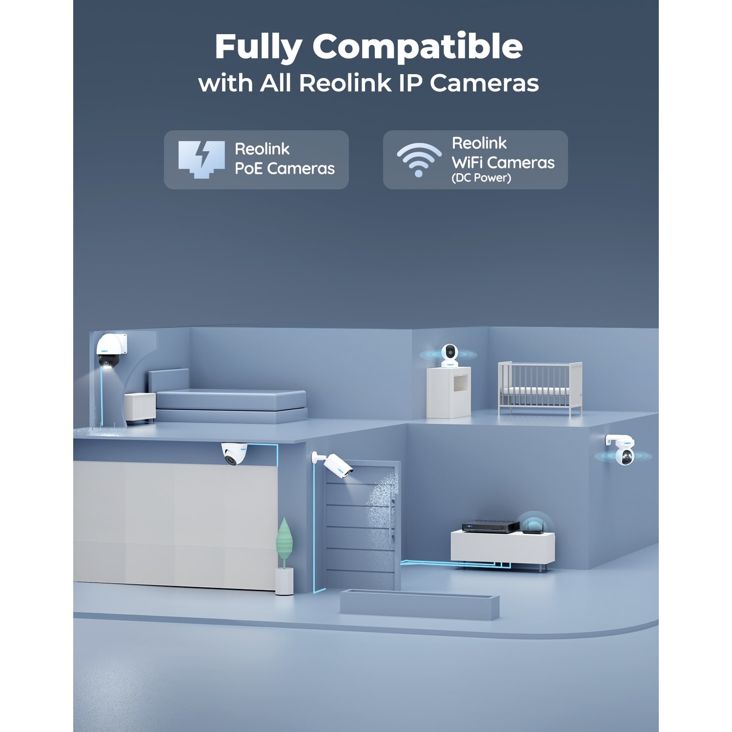 Reolink 16-channel NVR With 4TB Pre-Installed And Four 12-Megapixel Cameras, 1.77inH x 13inW x 12.4inD, Black - Image 5
