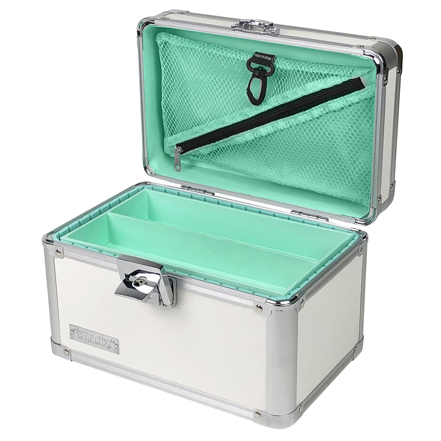 IdeaStream Metal Divided Storage Box, 6-1/2inH x 6inW x 6inD, White - Image 3