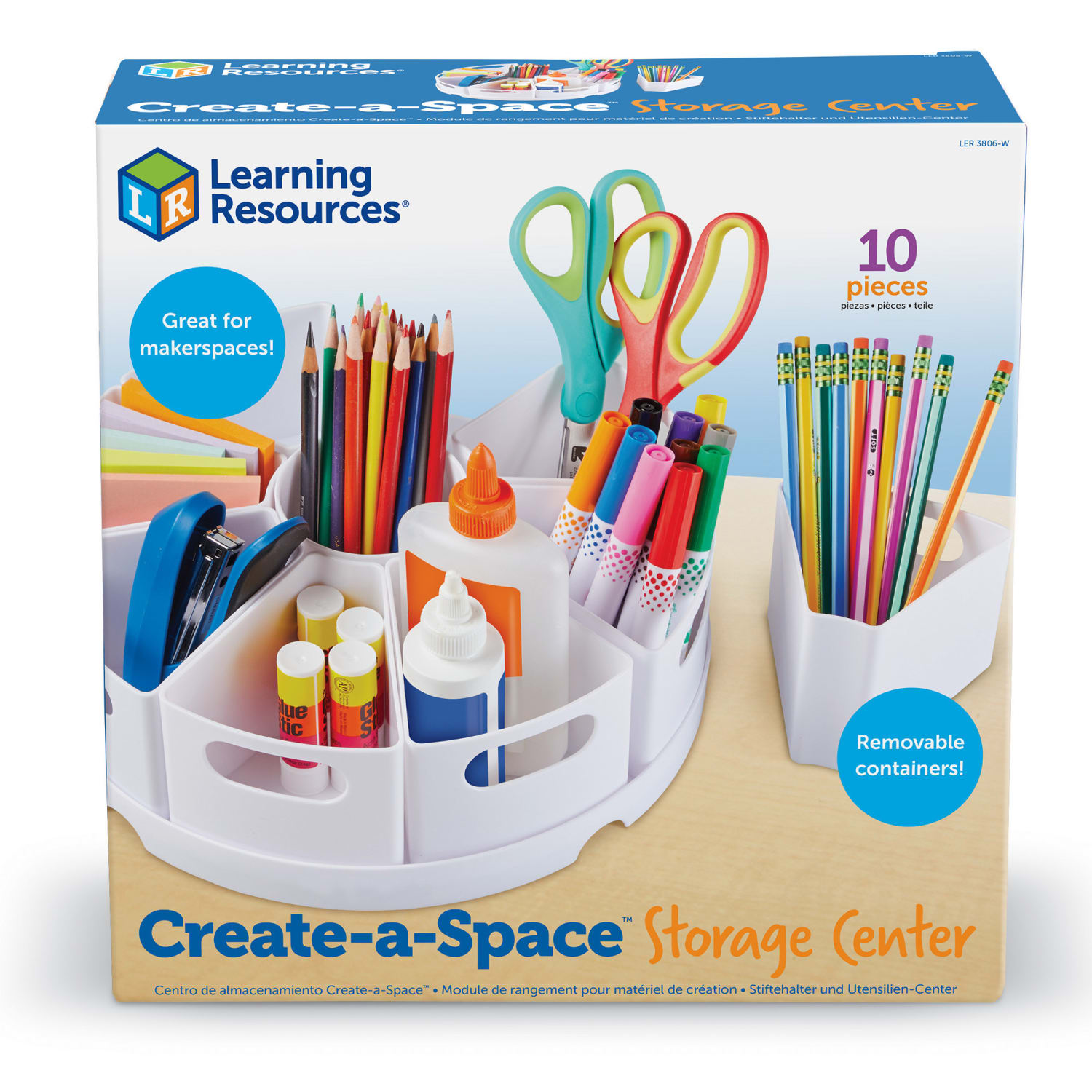 Learning Resources Create-A-Space Storage Center, White - Image 3