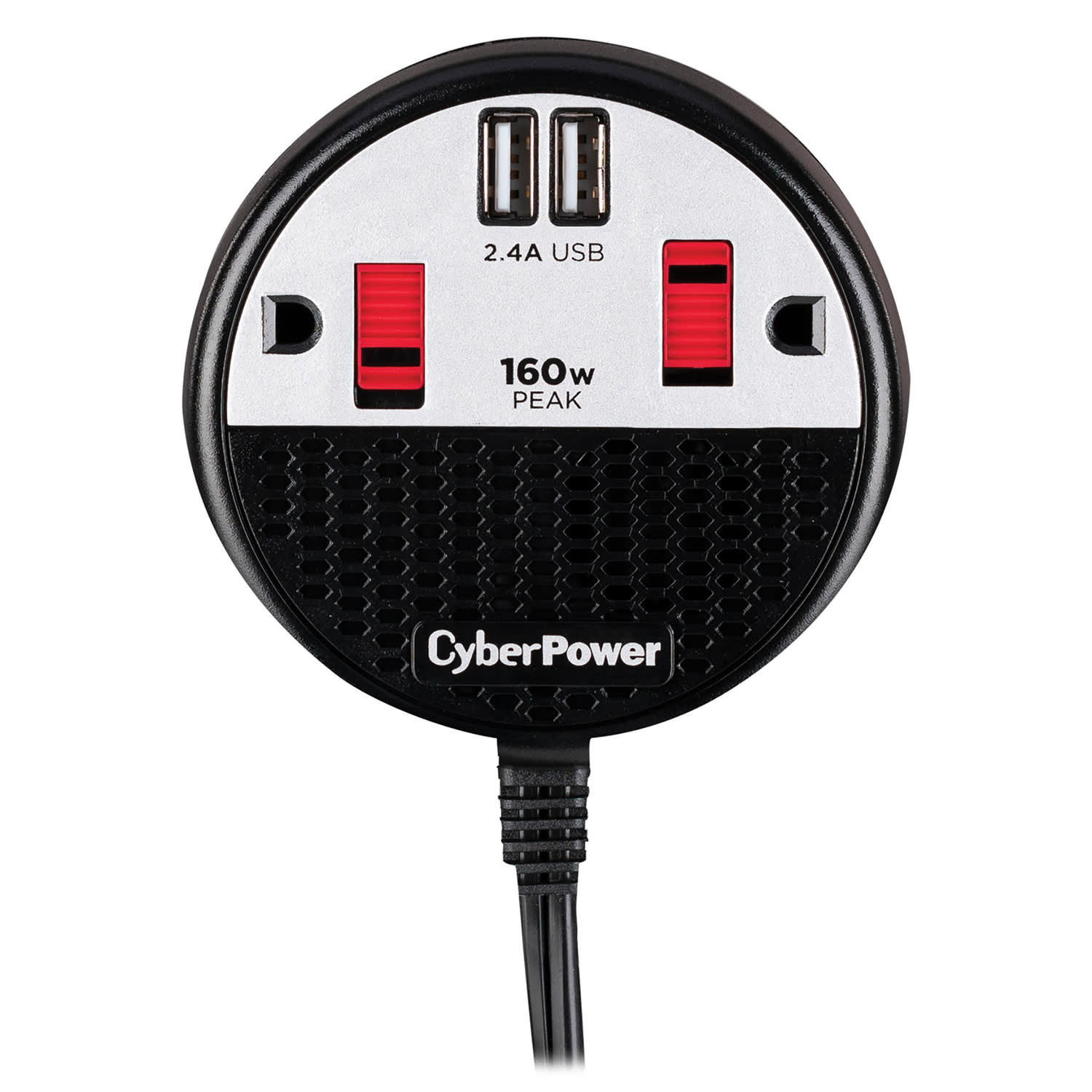 CyberPower 160 Power Inverter With 2 AC Outlets And 2 USB Ports, Black, CPS160PPB2U - Image 3