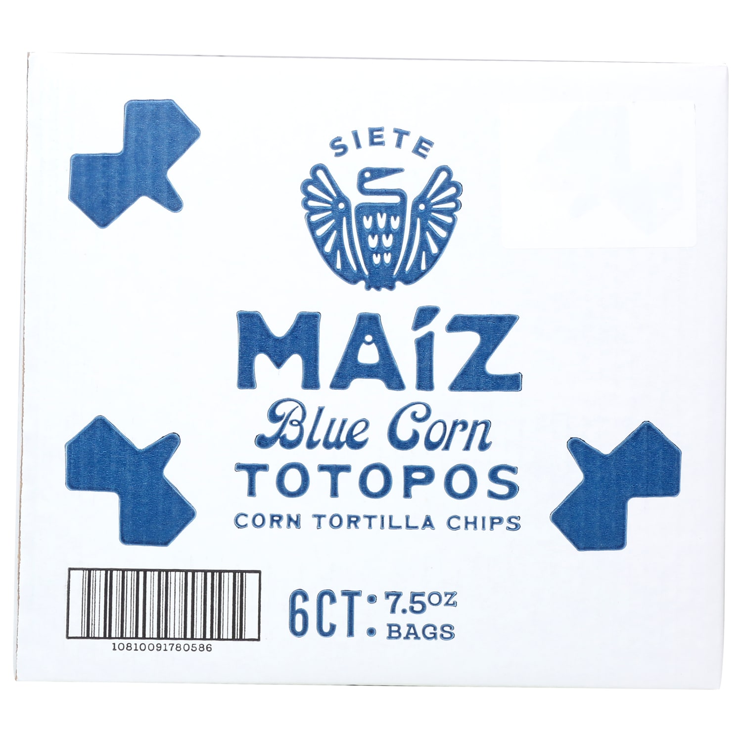Siete Tortilla Chips, Maiz Blue Corn Totopos, 7.5 Oz, Total Qty 6 - Image 4