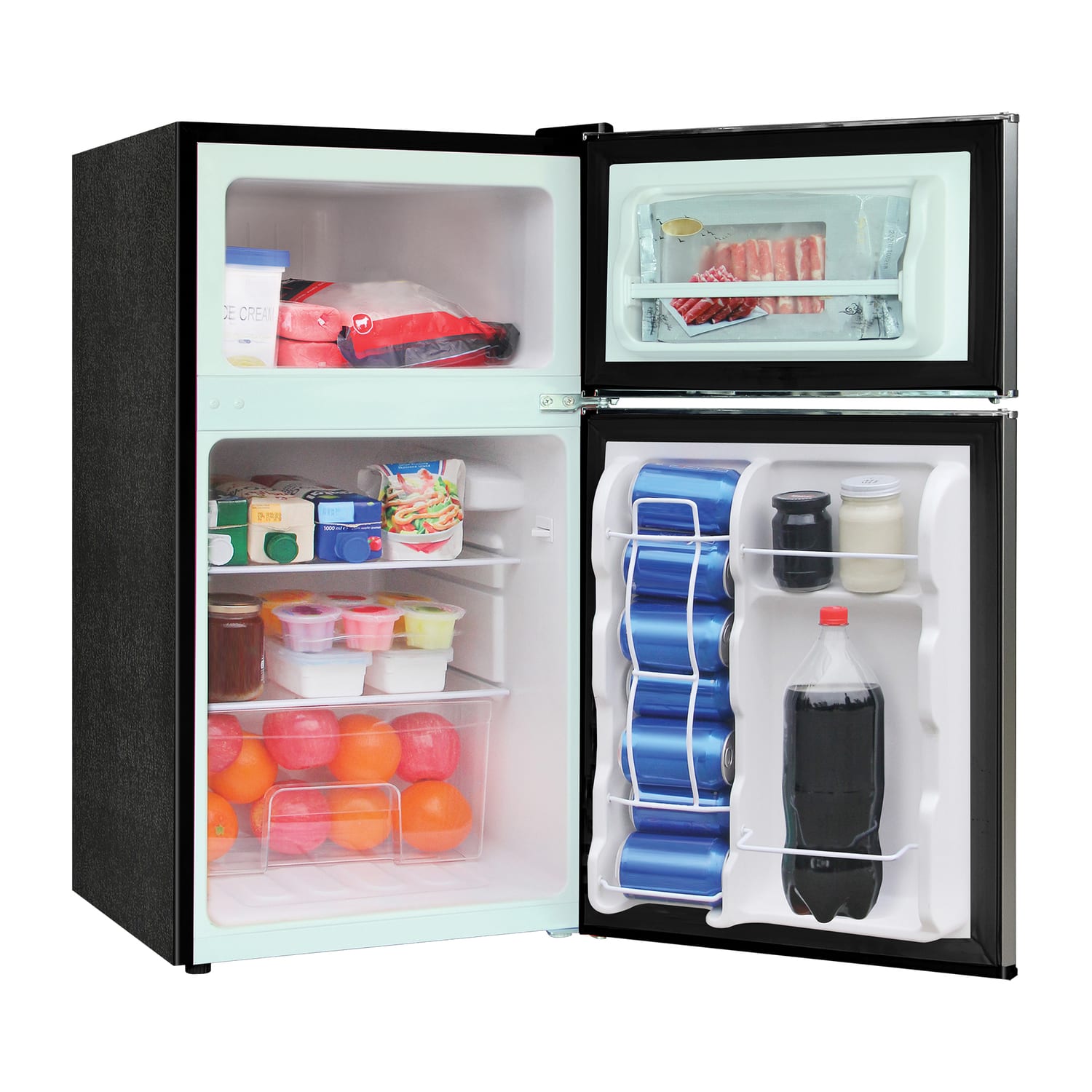 Frigidaire 2-Door Retro 3.2 cu ft Compact Refrigerator with Freezer, Platinum - Image 6