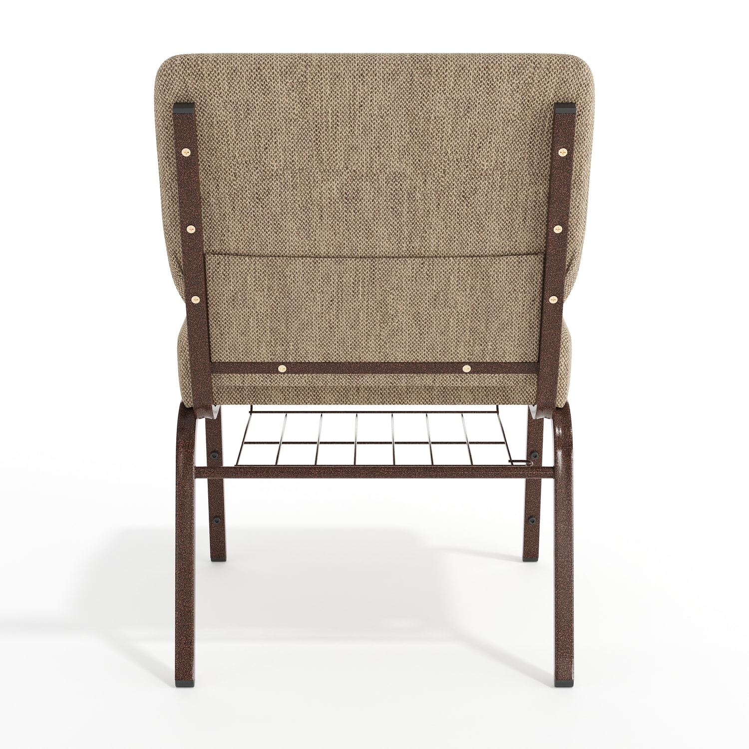 Flash Furniture HERCULES Series Church Chair With Book Rack BeigeCopper Vein PopularChairscom