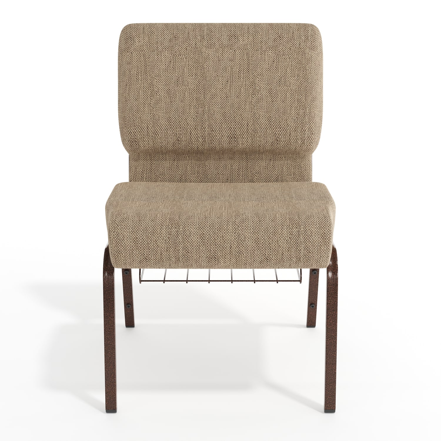 Flash Furniture HERCULES Series Church Chair With Book Rack BeigeCopper Vein PopularChairscom