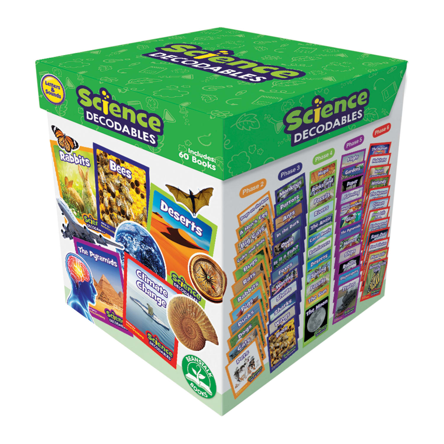 Beanstalk Books Non-Fiction Books, Letters and Sounds Science Decodables, Set Of 60 Books - Image 3