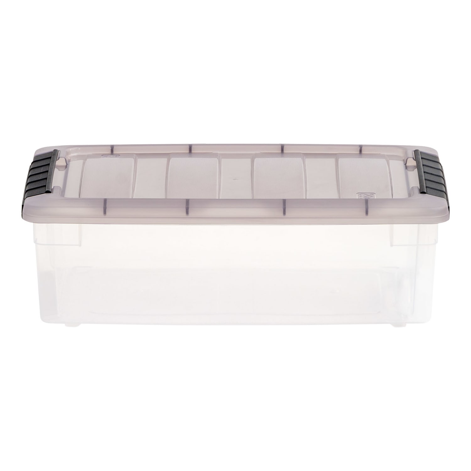 Iris Stack & Pull Storage Boxes, 1.45 Gallon, Clear/Gray, Set Of 12 Boxes - Image 4