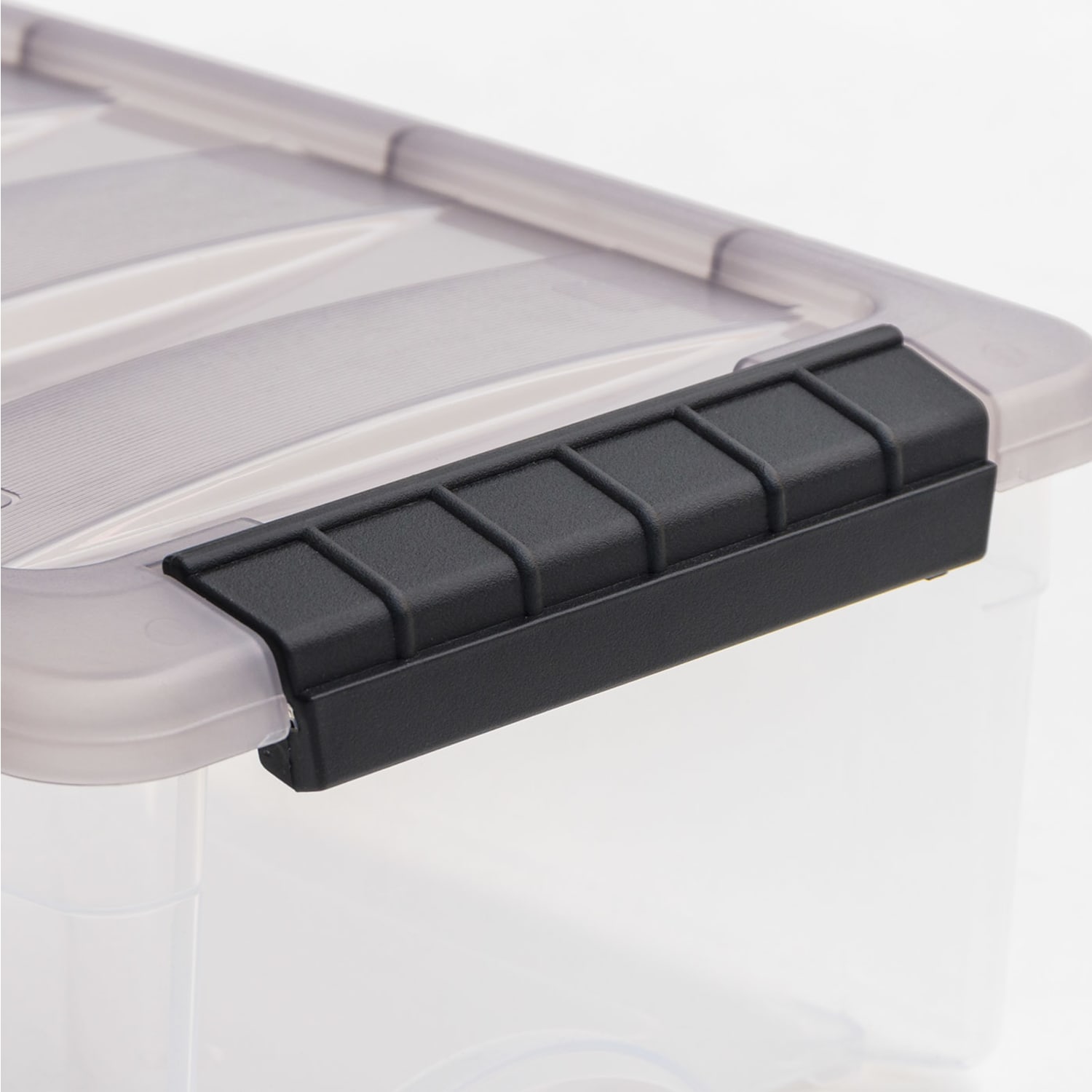 Iris Stack & Pull Storage Boxes, 1.45 Gallon, Clear/Gray, Set Of 12 Boxes - Image 6
