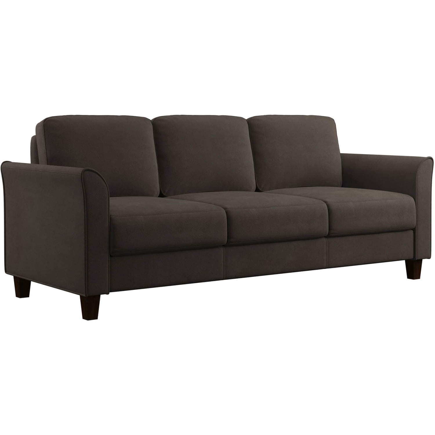 Lifestyle Solutions Winslow Sofa with Curved Arms, Coffee - Image 4