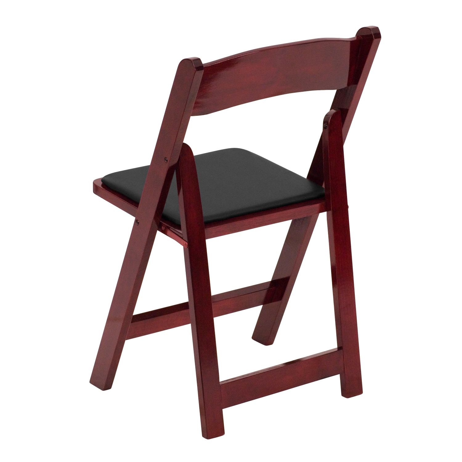 Flash Furniture HERCULES Series Wood Folding Chairs With Vinyl Padded Seats Mahogany Pack Of 2 Chairs PopularChairscom