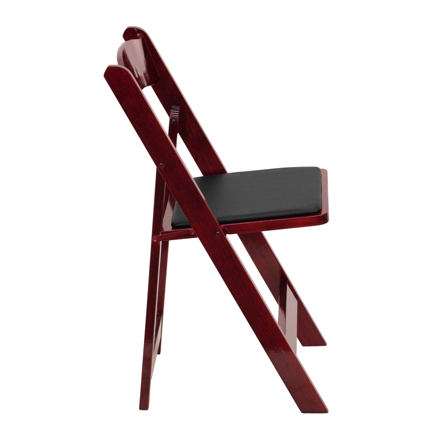 Flash Furniture HERCULES Series Wood Folding Chairs With Vinyl Padded Seats Mahogany Pack Of 2 Chairs PopularChairscom