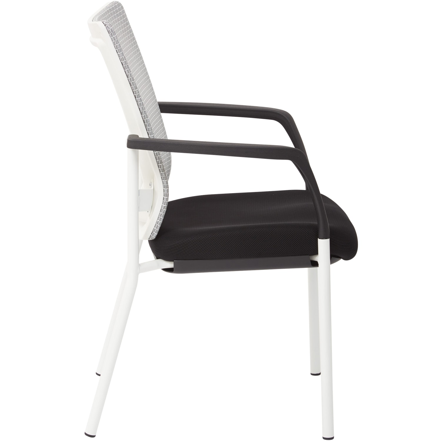 Office Star Low-Back Mesh Visitors Chair, Black - Image 5