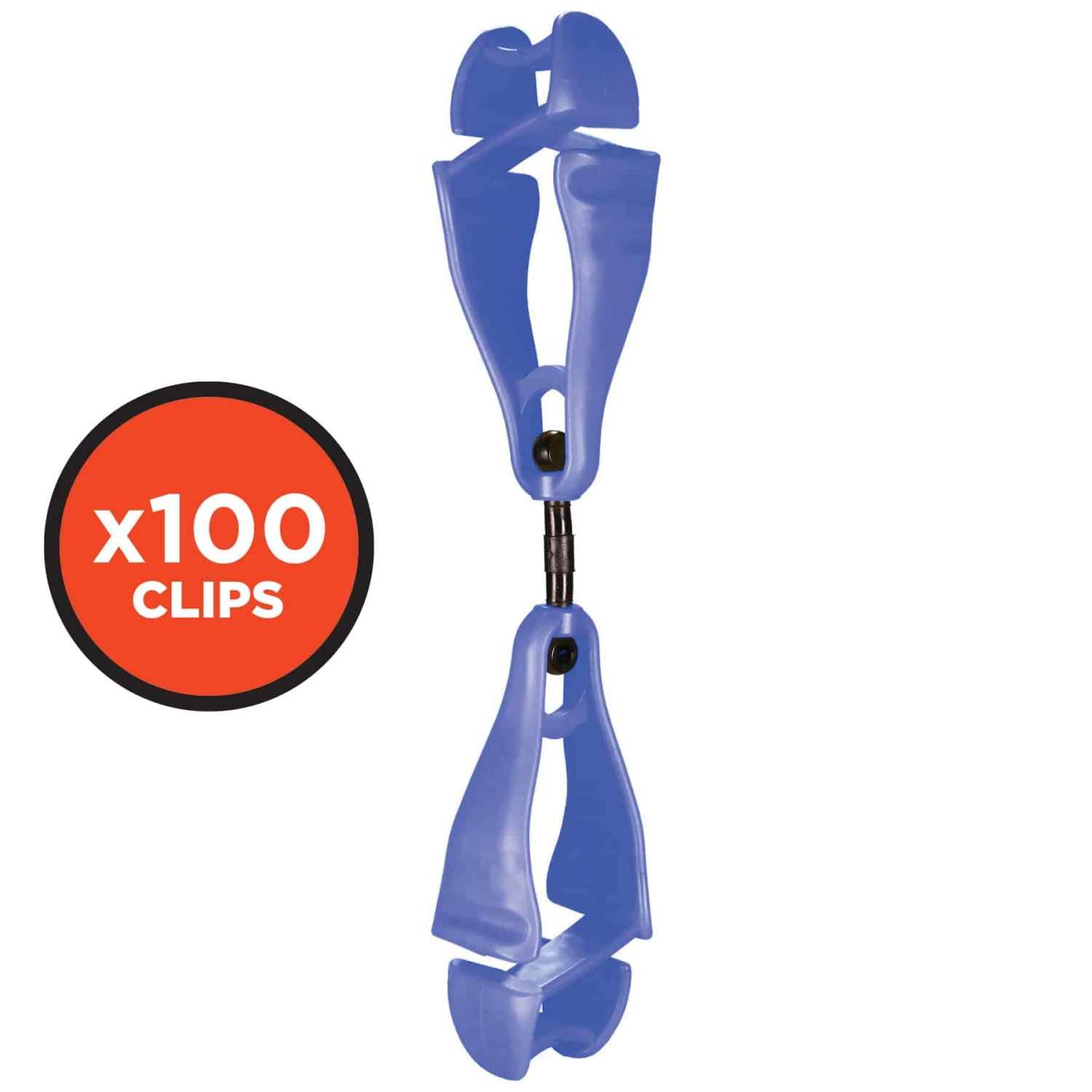 Ergodyne Squids 3420 Swiveling Dual-ClipGlove Holders, 5-1/2in, Blue, Pack Of 100 Holders - Image 3