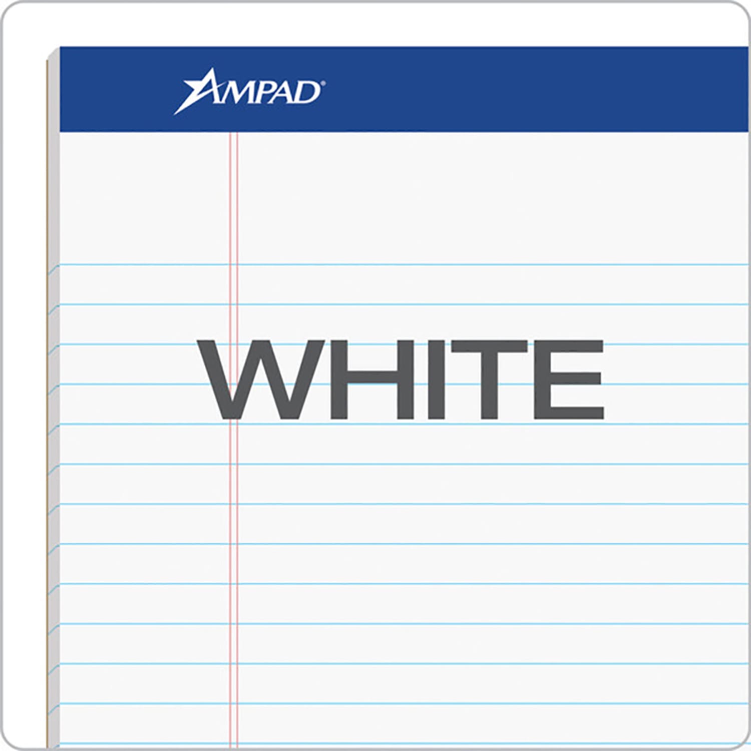 Ampad Basic Micro Perforated Writing Pads, 50 Sheets, Stapled, Wide Ruled, 8 1/2in x 11 3/4in, White Paper, Pack Of 12 - Image 6