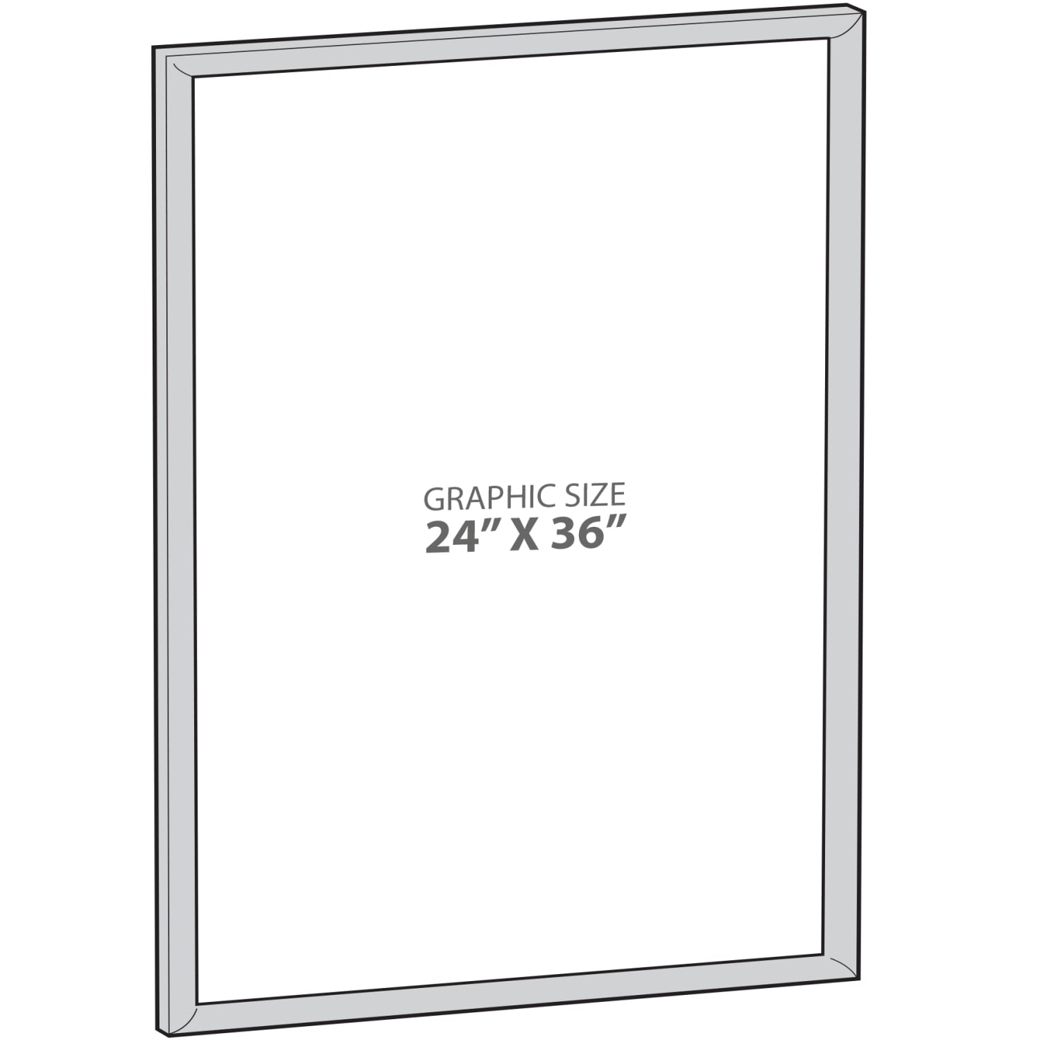 Azar Displays Plastic Vertical/Horizontal Snap Frame Sign Holder, 36inH x 24inW x 3/4inD, Silver - Image 3