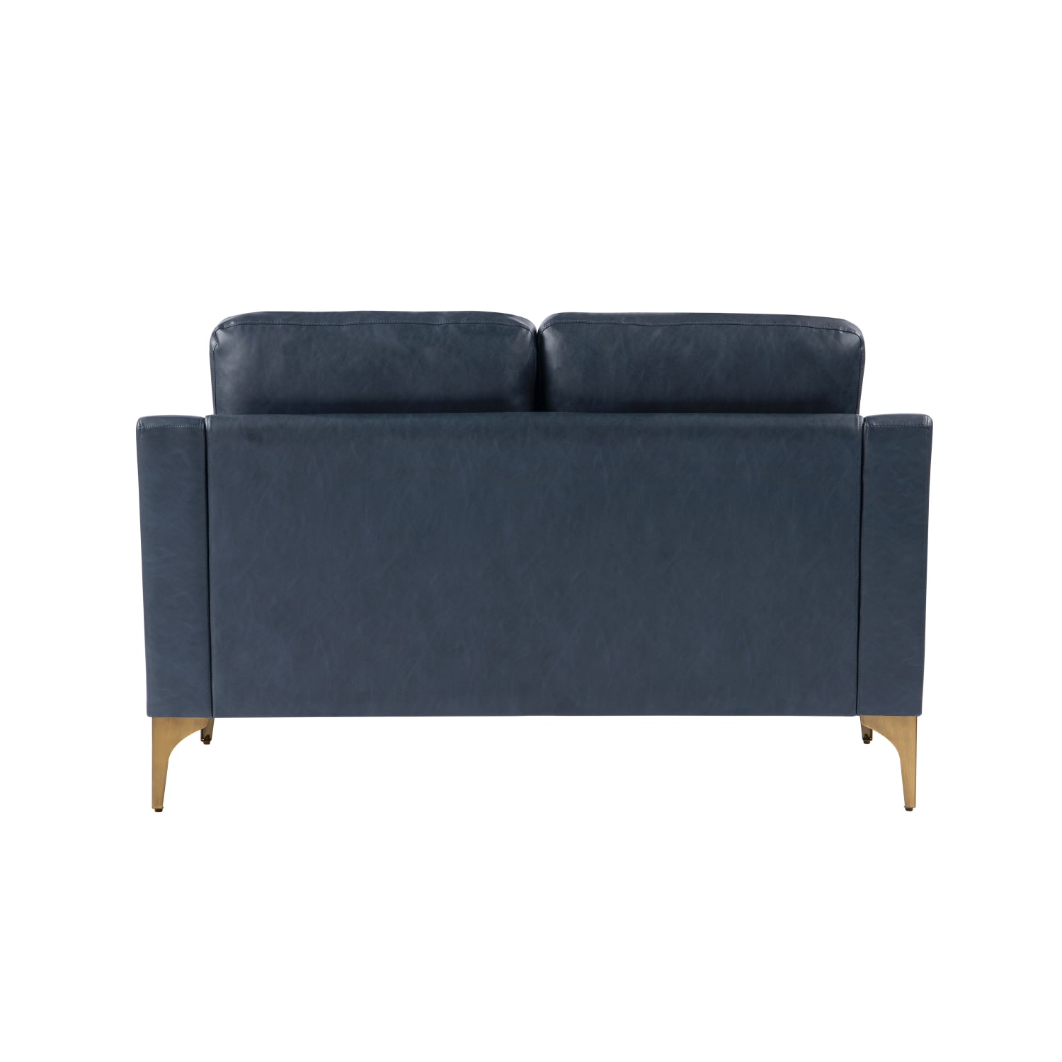 Serta Florence Faux Leather Loveseat, 35inH x 55-1/2inW x 33-1/2inD, Navy - Image 6