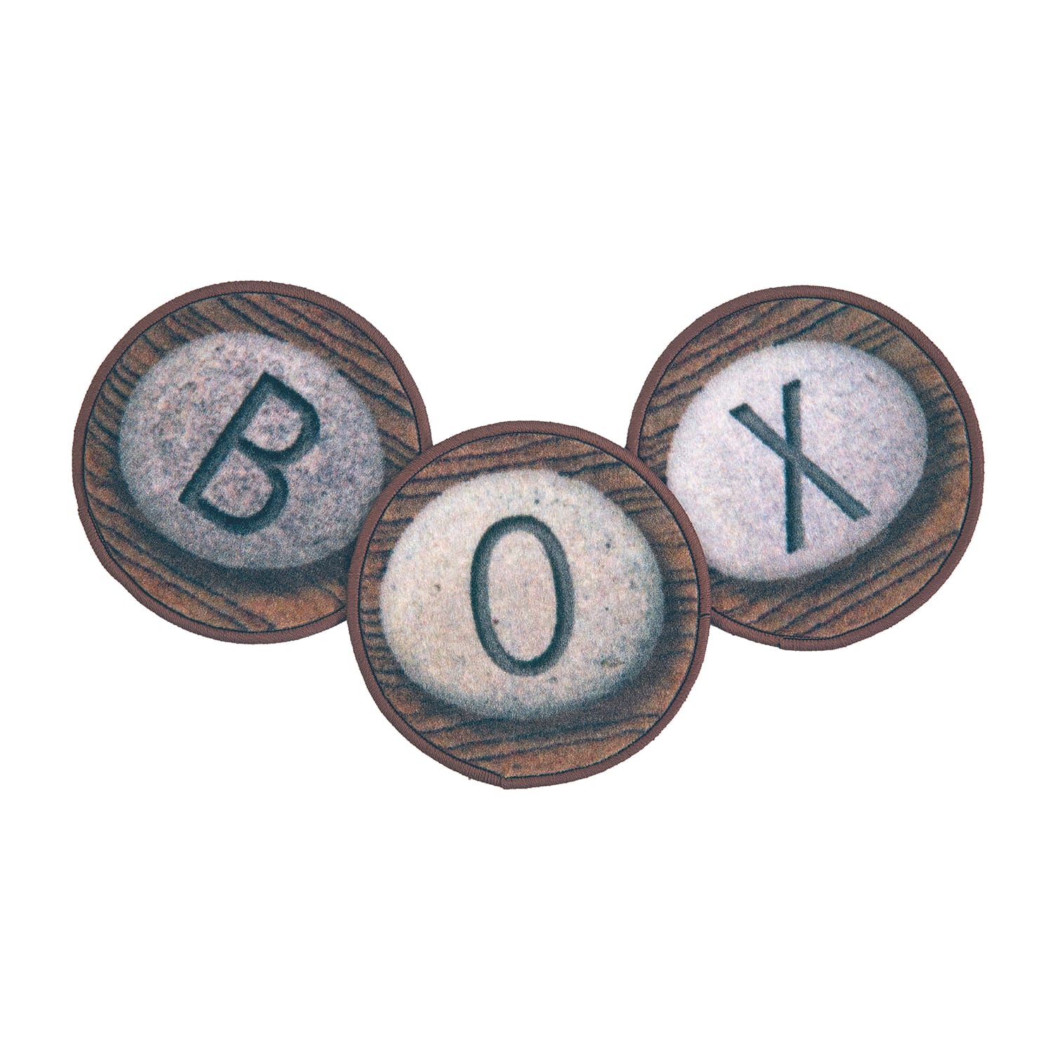 Carpets for Kids Pixel Perfect Collection Alphabet Stones Seating Set of 26 Rounds, 12in x 12in, Brown - Image 6