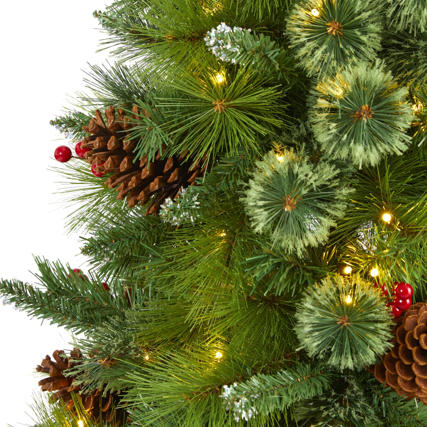 Nearly Natural Montana Mixed Pine Artificial Christmas Tree, 5' - Image 4