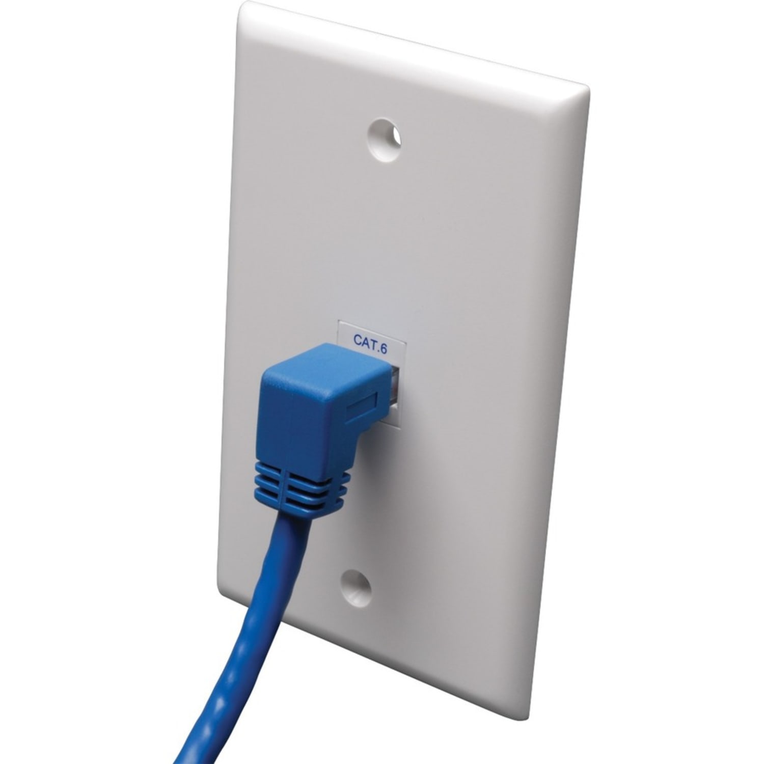 Eaton Tripp Lite Series Down-Angle Cat6 Gigabit Molded UTP Ethernet Cable (RJ45 Right-Angle Down M to RJ45 M), Blue, 3 ft. (0.91 m) - N204003BLDN - Image 4