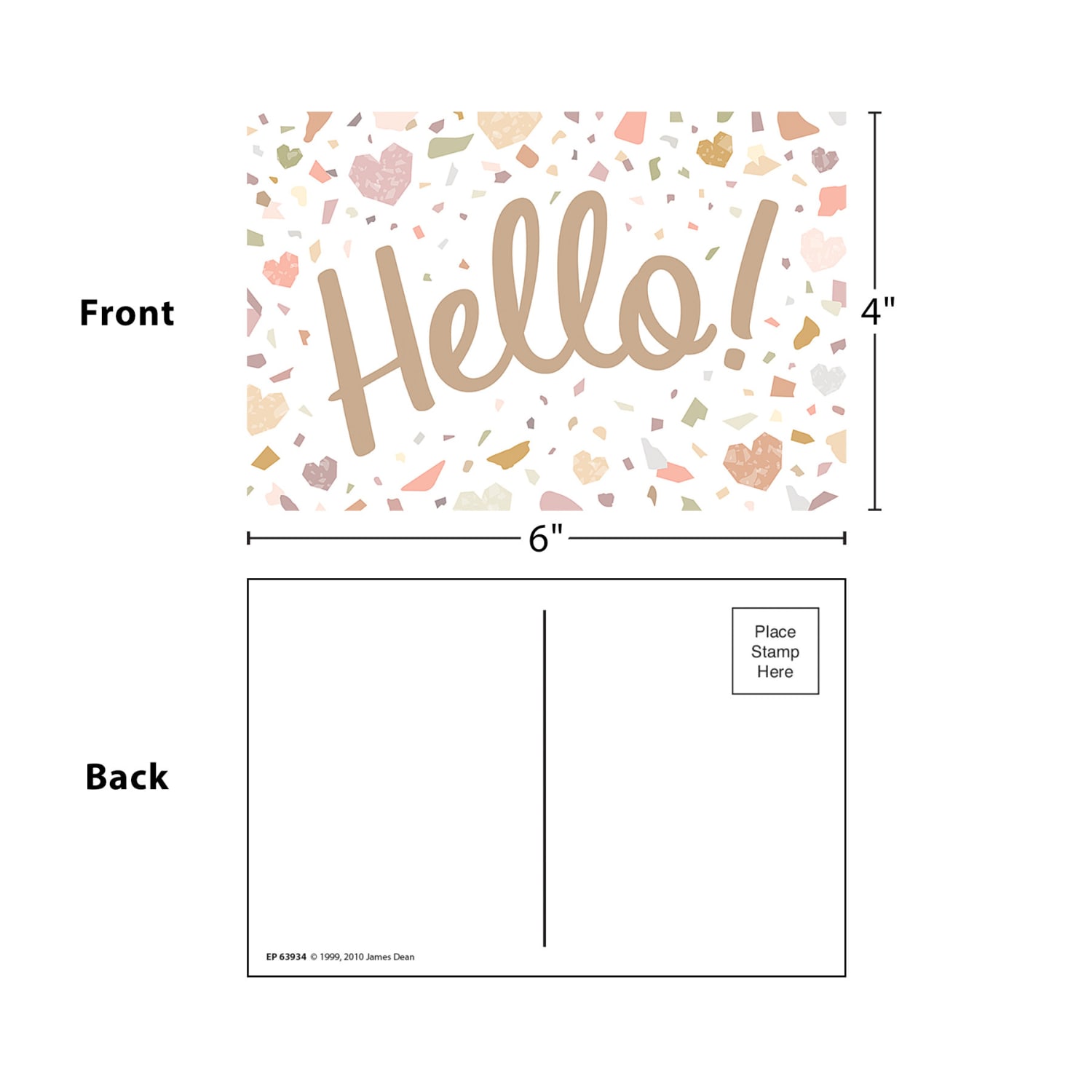 Teacher Created Resources Postcards, 4in x 6in, Terrazzo Tones Hello, 30 Postcards Per Pack, Bundle Of 6 Packs - Image 5