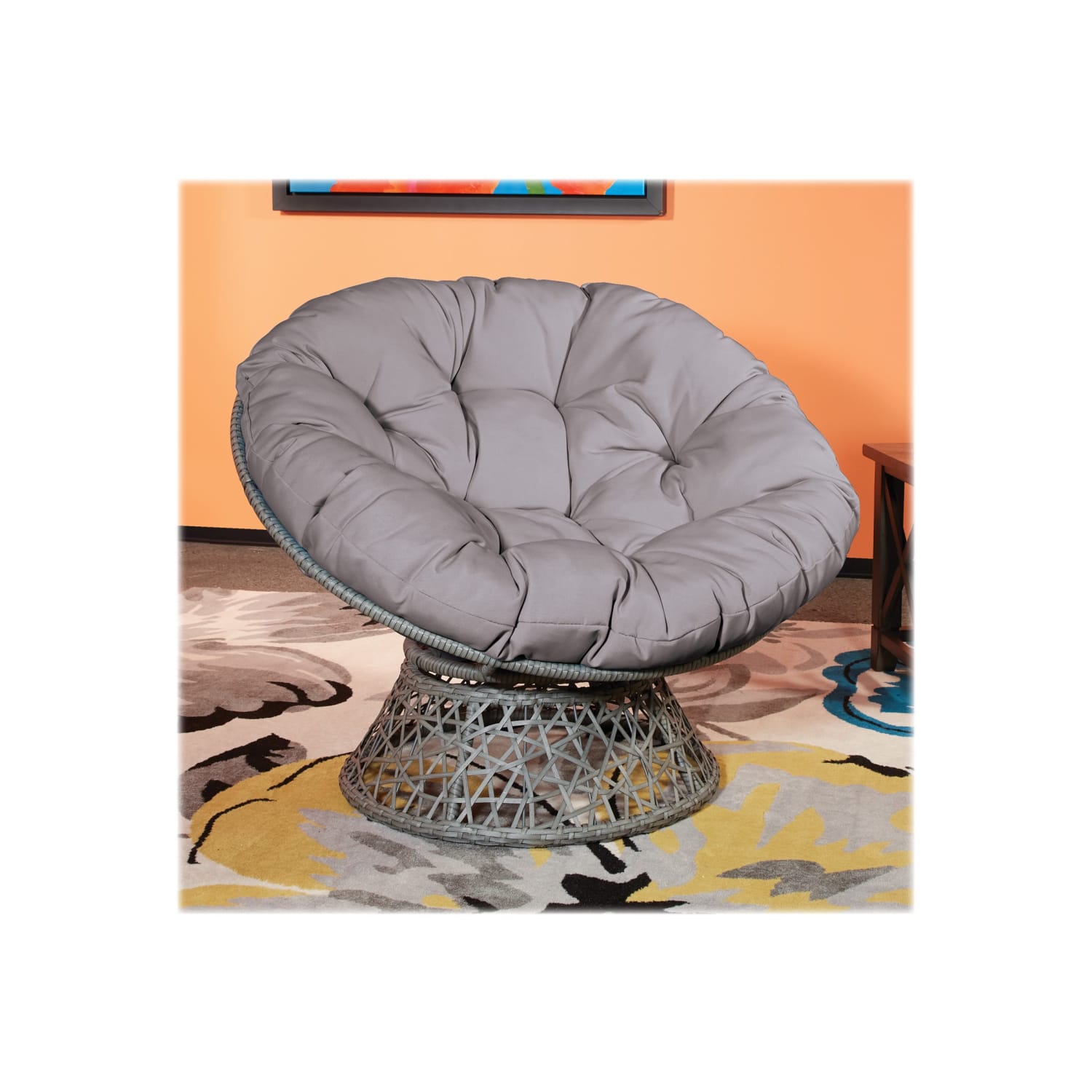 Office Star Papasan Chairs, Gray/Gray - Image 8