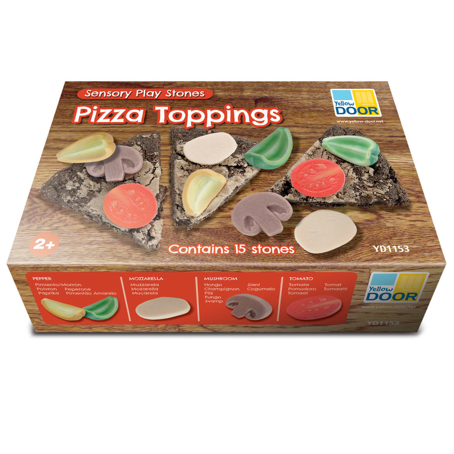 Yellow Door Sensory Play Stones, Pizza Toppings, Set Of 15 Stones - Image 4
