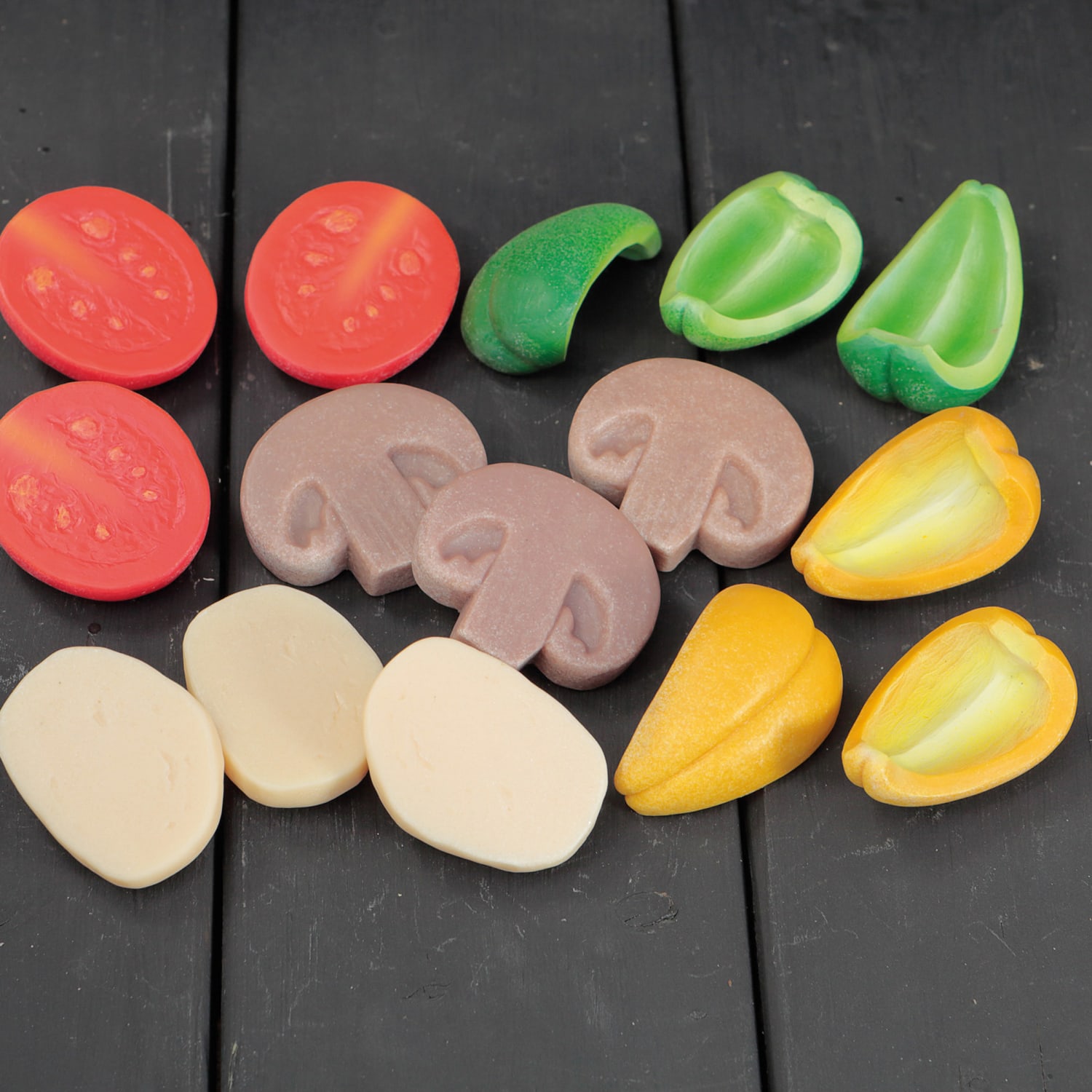 Yellow Door Sensory Play Stones, Pizza Toppings, Set Of 15 Stones - Image 5