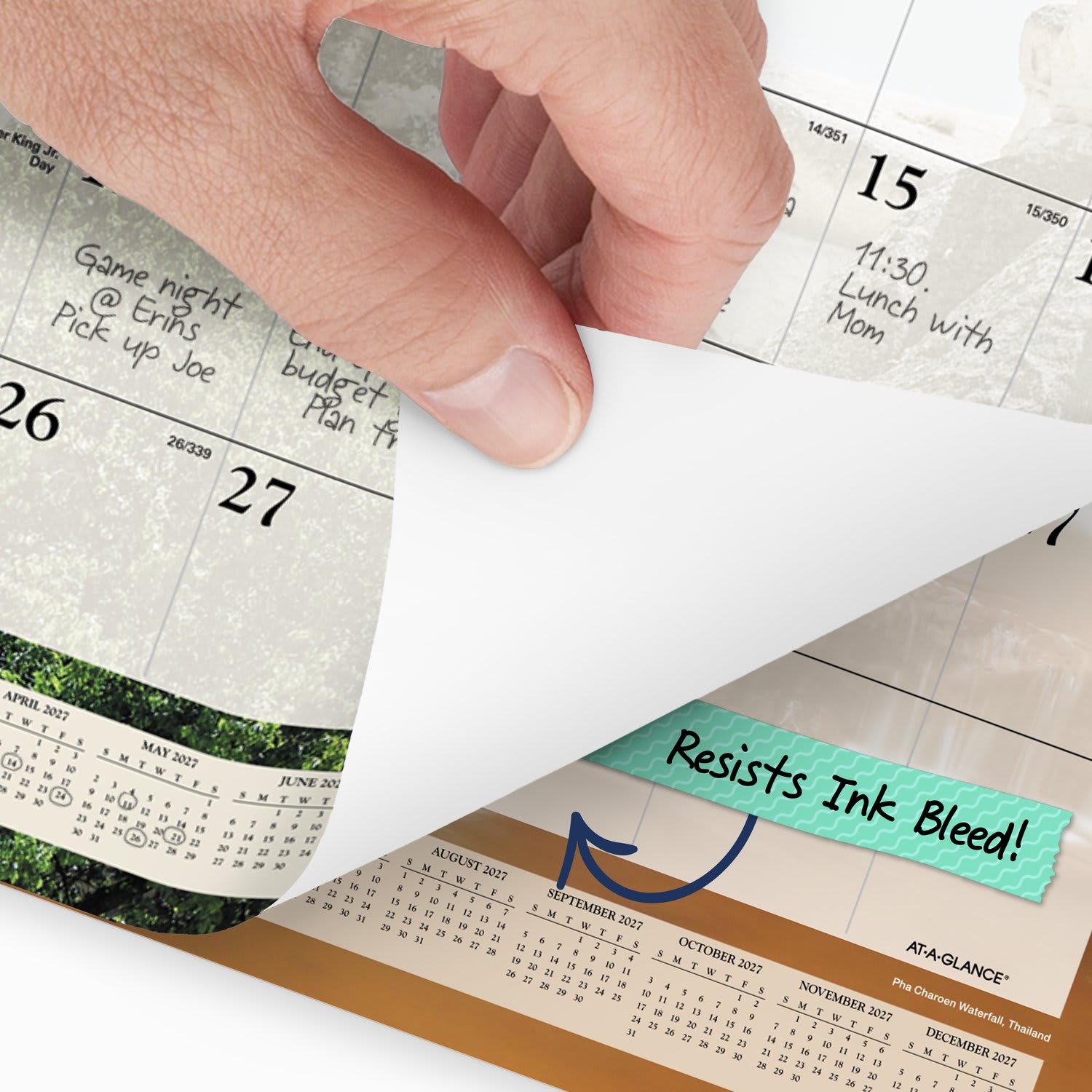 AT-A-GLANCE 2027 Scenic Monthly Wall Calendar, Large, 15 1/2in x 22 3/4in - Image 3