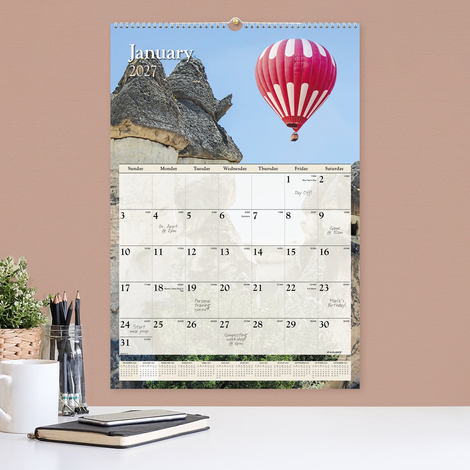 AT-A-GLANCE 2027 Scenic Monthly Wall Calendar, Large, 15 1/2in x 22 3/4in - Image 4