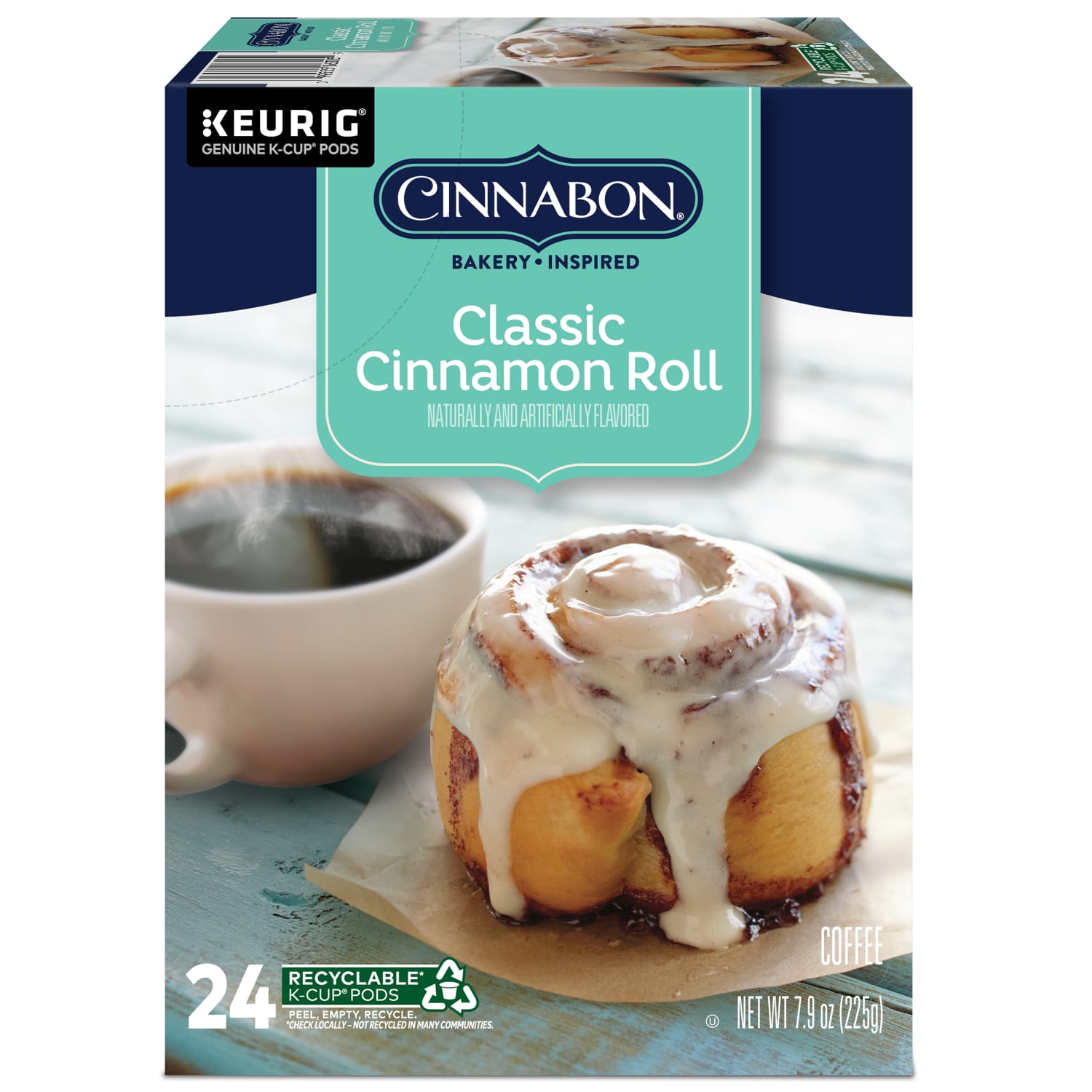 Cinnabon Classic Cinnamon Roll Keurig Single-Serve K-Cup Pods, Light Roast, 24 Pods Per Pack, Case Of 4 Packs - Image 4