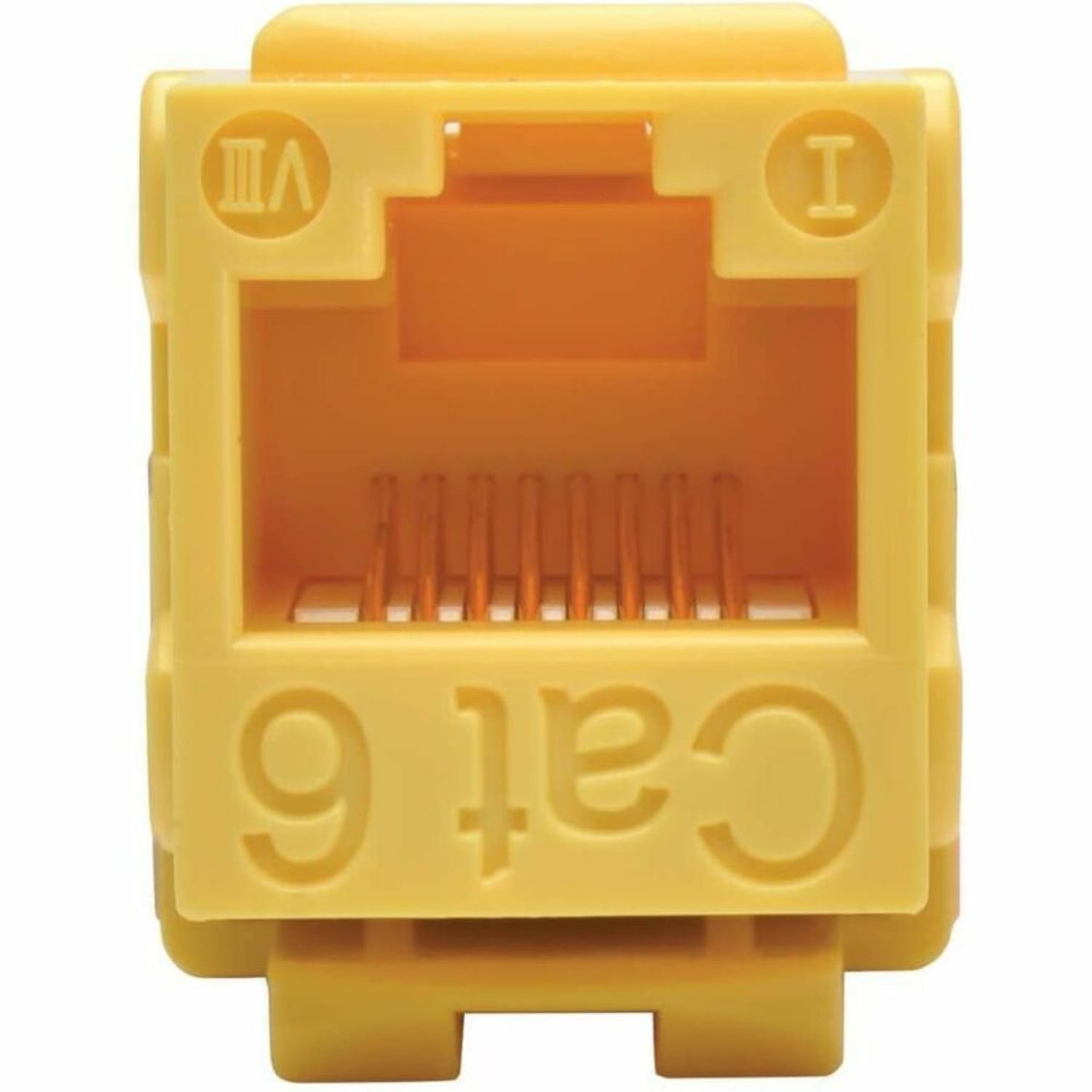 Eaton Tripp Lite Series Cat6/Cat5e 110 Punch Down Keystone Jack - Modular insert - CAT 6 - RJ-45 - yellow - Image 3