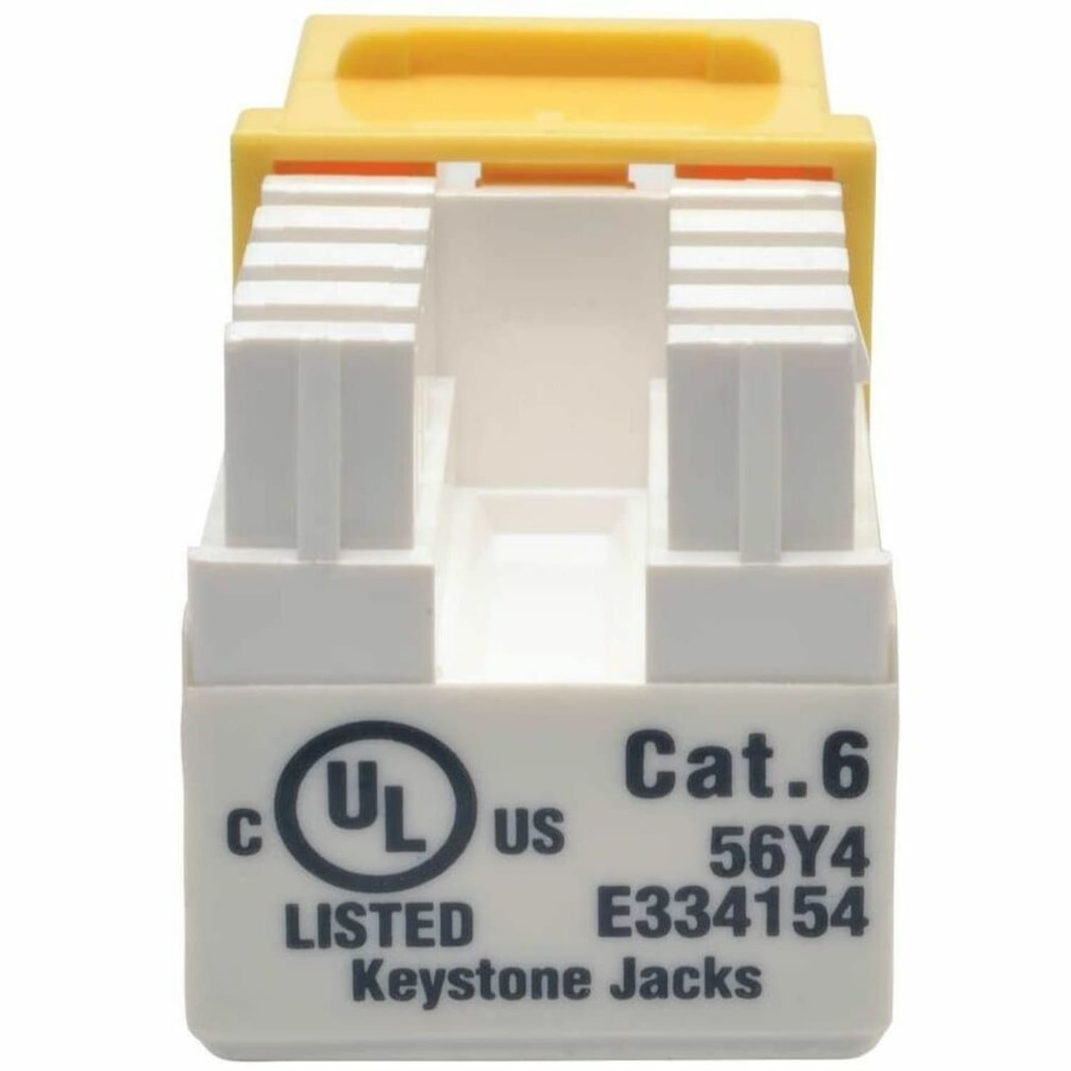 Eaton Tripp Lite Series Cat6/Cat5e 110 Punch Down Keystone Jack - Modular insert - CAT 6 - RJ-45 - yellow - Image 4