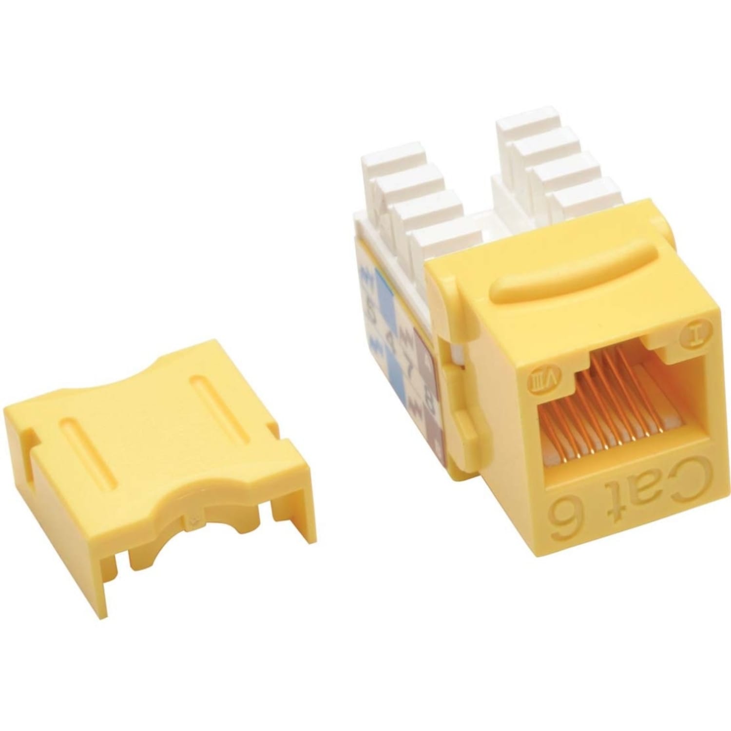Eaton Tripp Lite Series Cat6/Cat5e 110 Punch Down Keystone Jack - Modular insert - CAT 6 - RJ-45 - yellow - Image 5