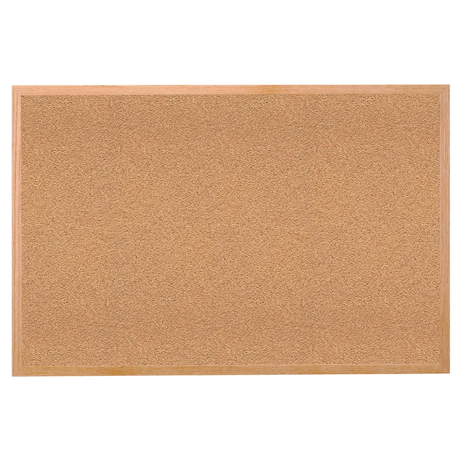 Ghent Cork Bulletin Board, 18in x 24in, Wood Frame With Brown Finish