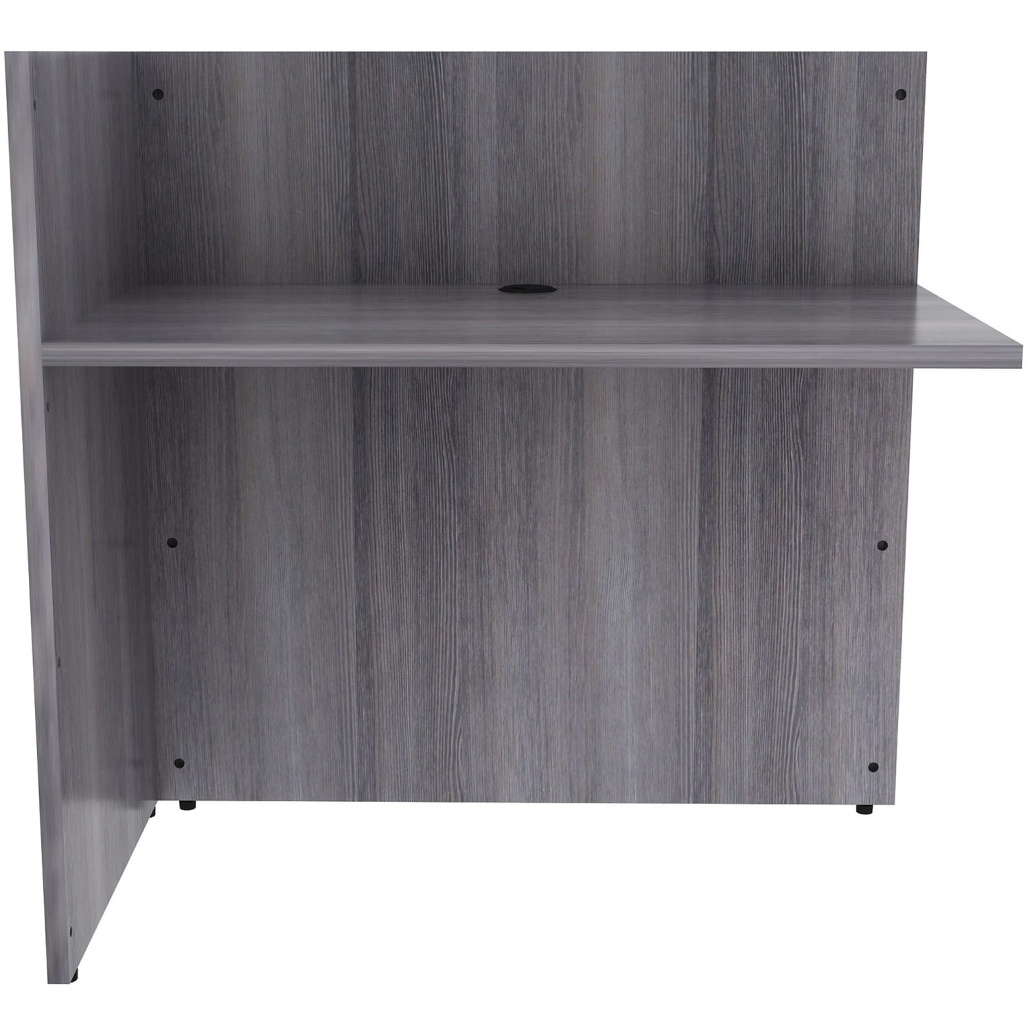 Lorell 42inW Reception Desk Return, Weathered Charcoal - Image 3