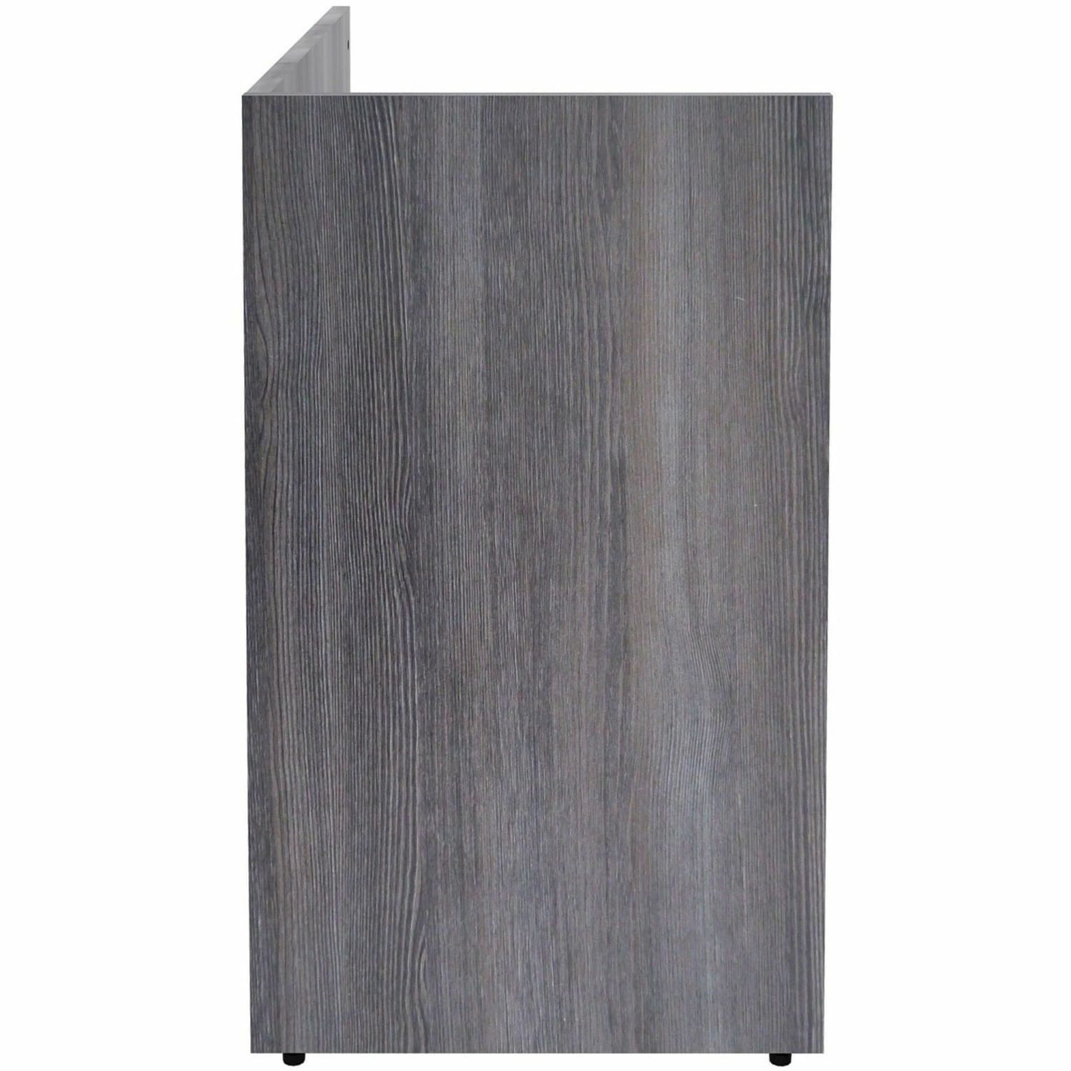 Lorell 42inW Reception Desk Return, Weathered Charcoal - Image 4